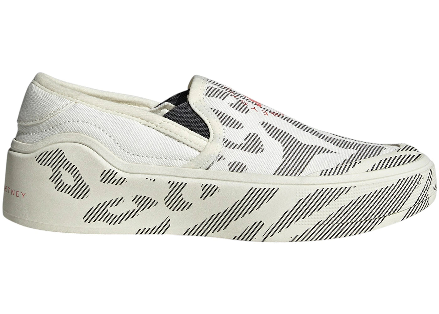 adidas Court Slip-On by Stella McCartney Off White Core Black Active Red