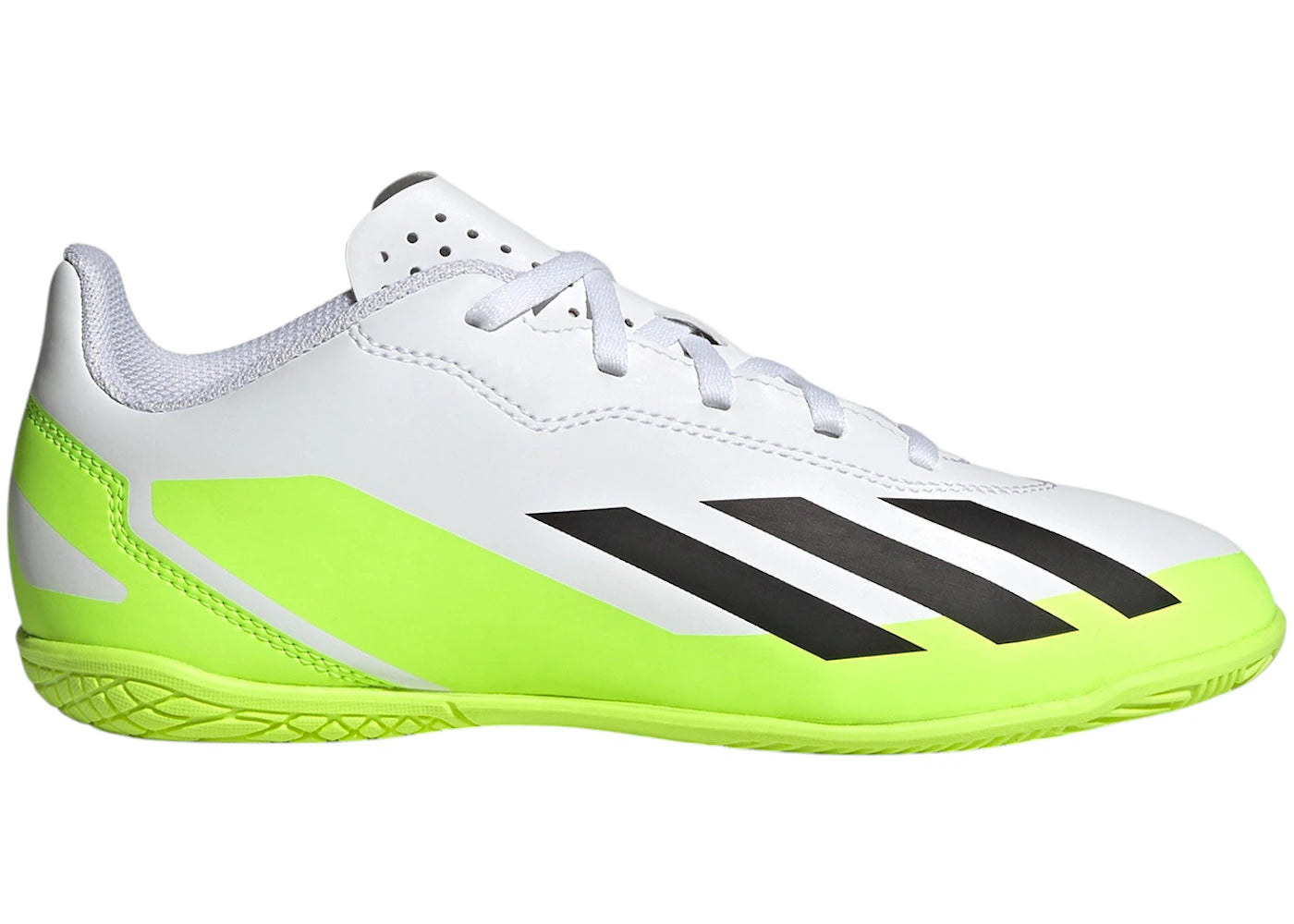 adidas X Crazyfast.4 Indoor Cloud White Core Black Lucid Lemon (GS)