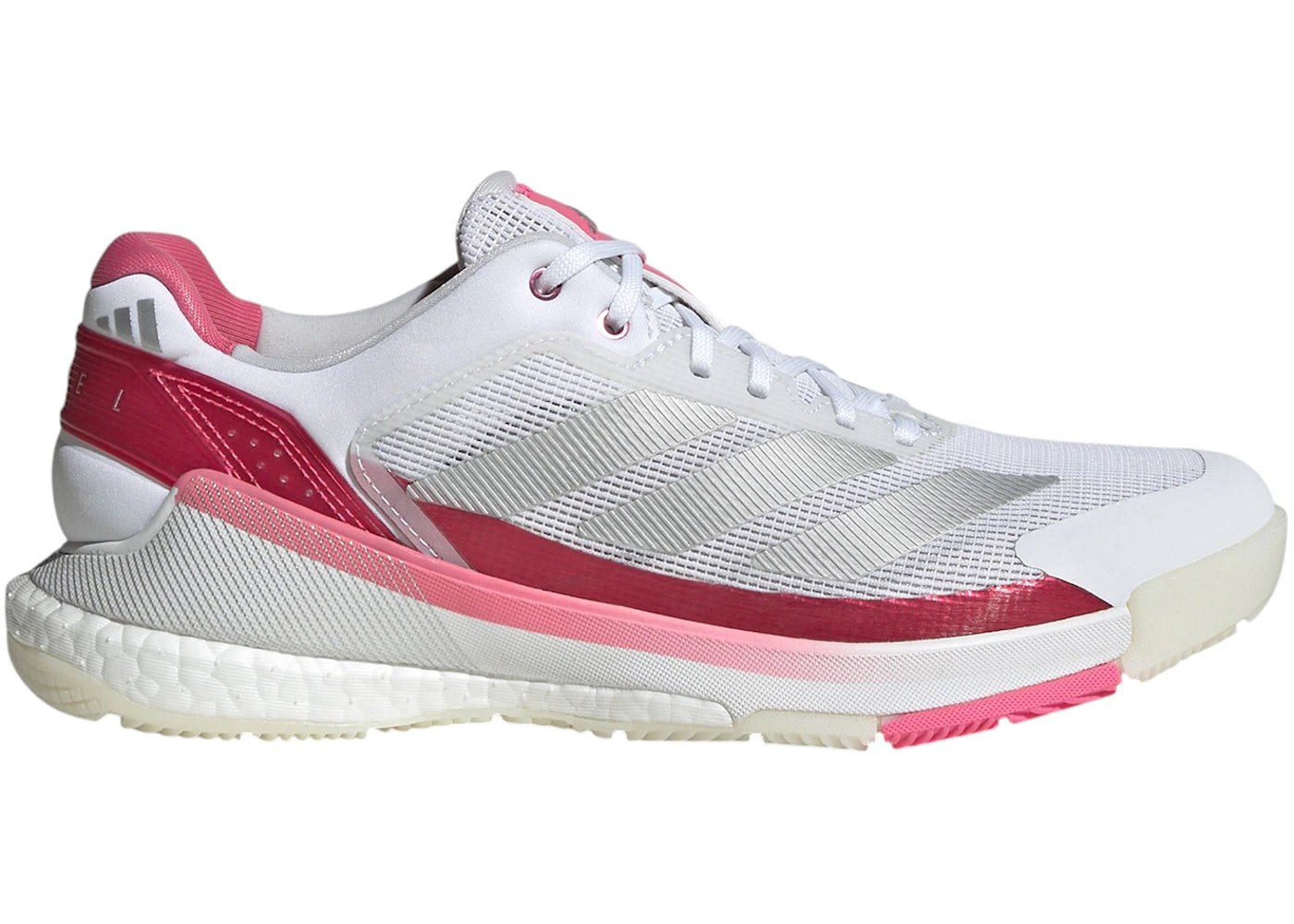 adidas Crazyquick Boost Padel Cloud White Silver Metallic Lucid Pink (Women's)