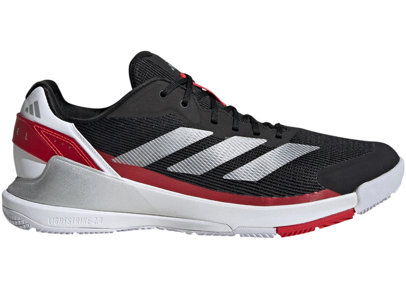 adidas Crazyquick Padel Core Black Silver Metallic Lucid Red