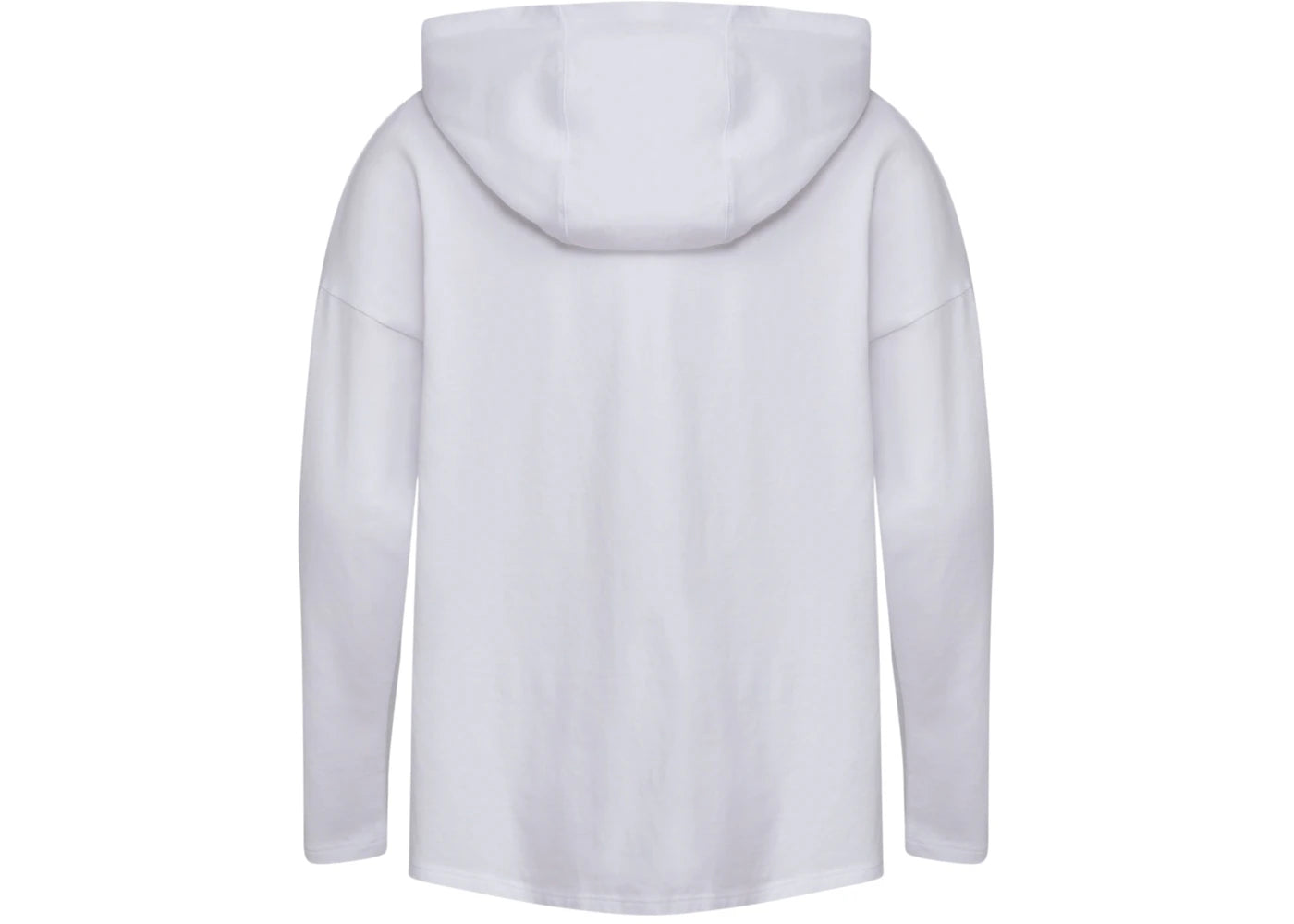 adidas Curved Hem Hooded Long Sleeve Tee White