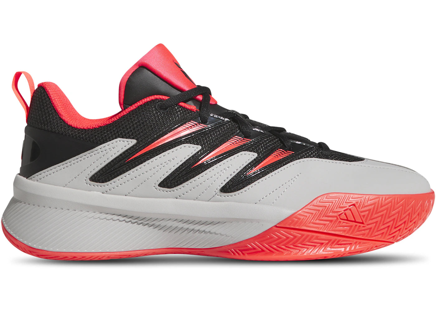 adidas Dame Certified 3 Core Black Lucid Red Grey Two