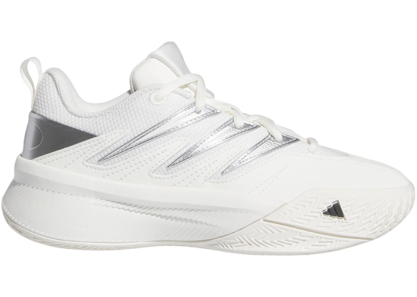 adidas Dame Certified 3 Core White Core Black Silver Metallic (GS)