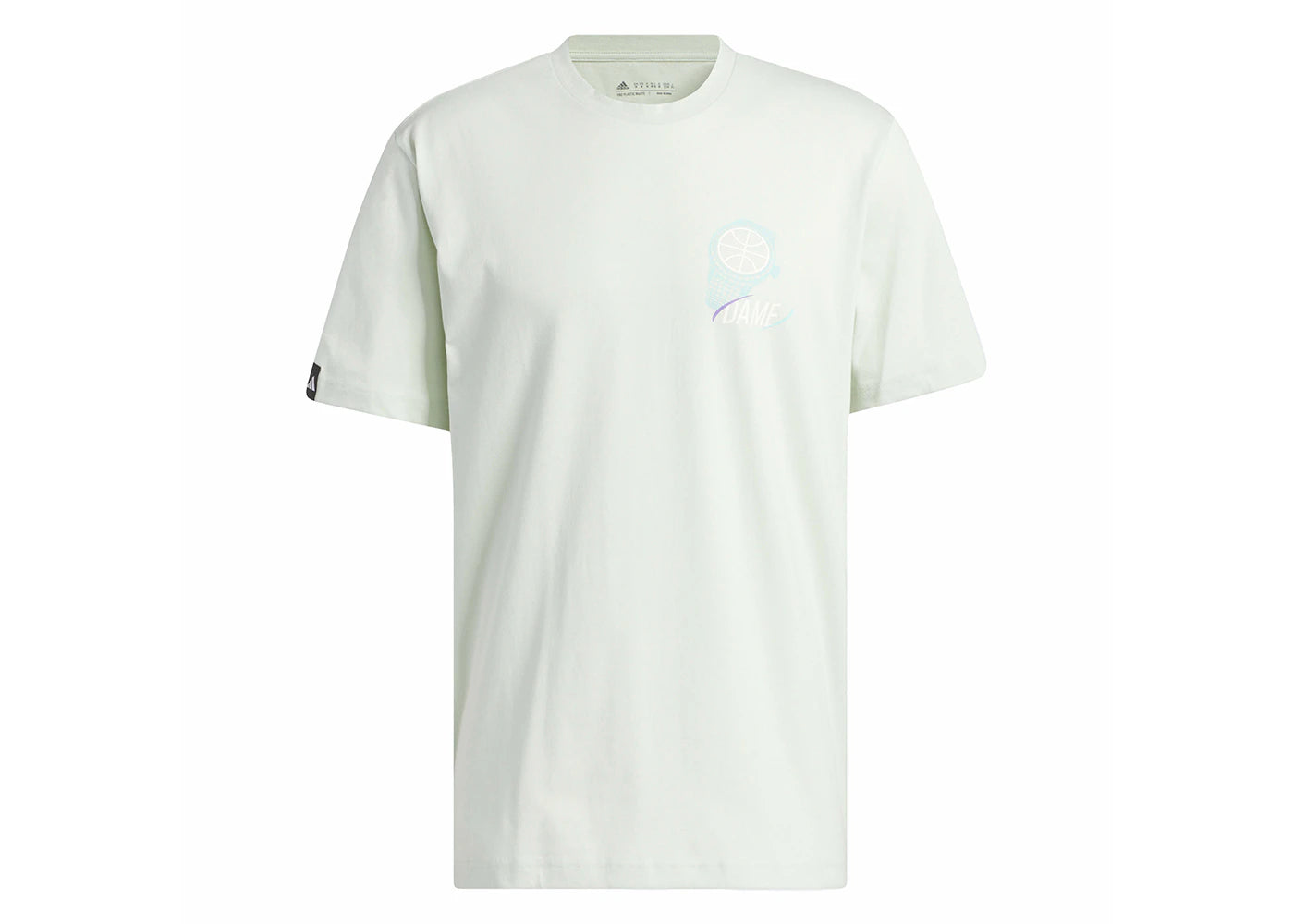 adidas Damian Lillard Dametime Graphics Signature Basketball Graphic Tee Linen Green