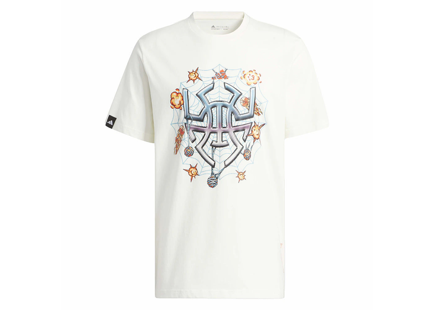 adidas Donovan Mitchell 8-Bit Graphics Signature Basketball Graphic Tee Off White