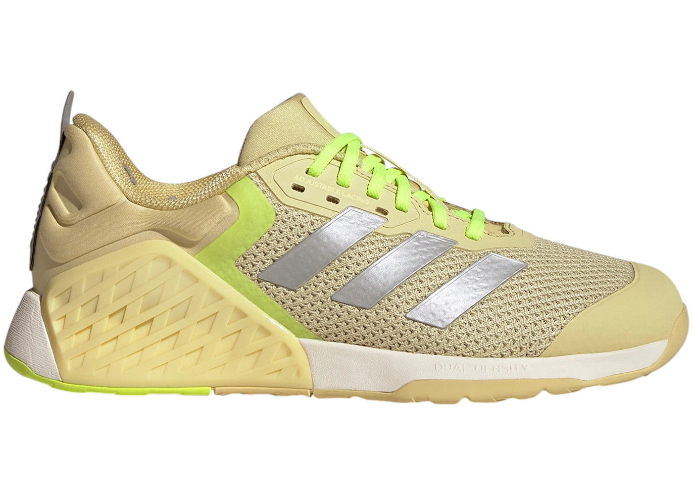 adidas Dropset 3 Strength Powder Yellow Matte Silver Lucid Lemon (Women's)