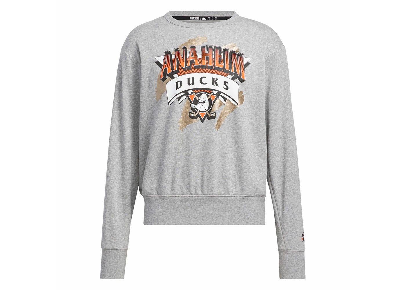 adidas Ducks Vintage Crew Sweatshirt Medium Grey Heather/White/Multi