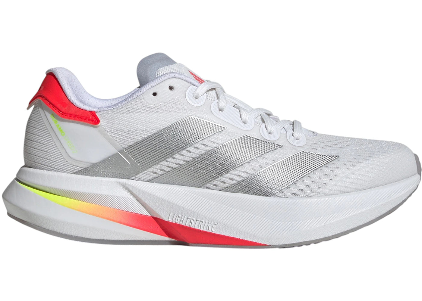 adidas Duramo Speed Cloud White Silver Metallic Lucid Red (Women's)