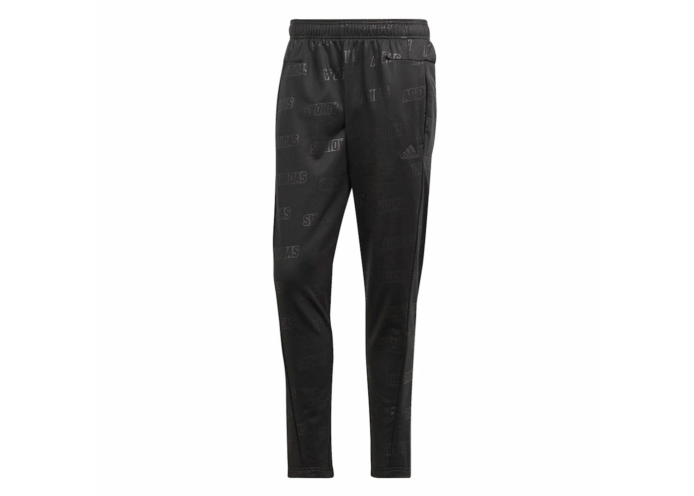 adidas Embossed Polar Fleece Tapered Pants Black