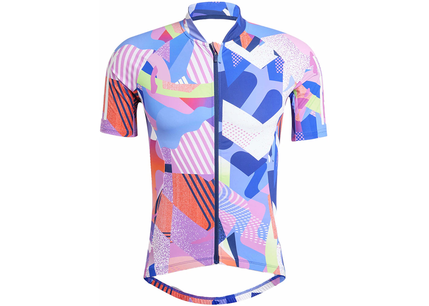 adidas Essentials 3-Stripes Pattern Clash Cycling Jersey Dark Blue/Lucid Blue