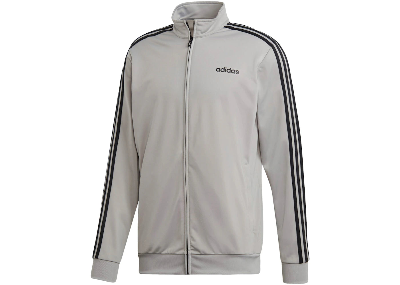 adidas Essentials 3-Stripes Tricot Track Jacket Solid Grey/Black
