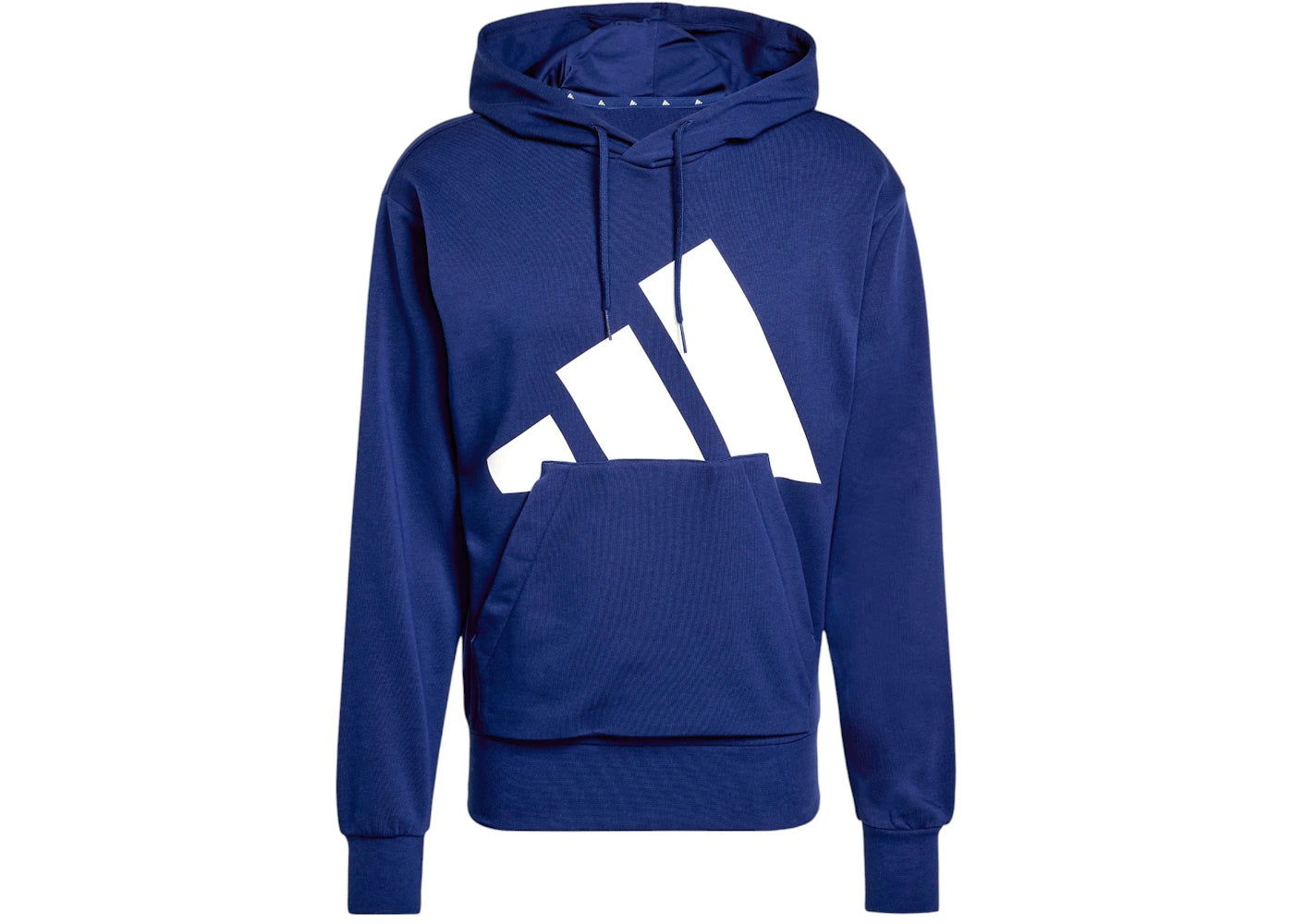 adidas Essentials Big Logo French Terry Hoodie Dark Blue/White