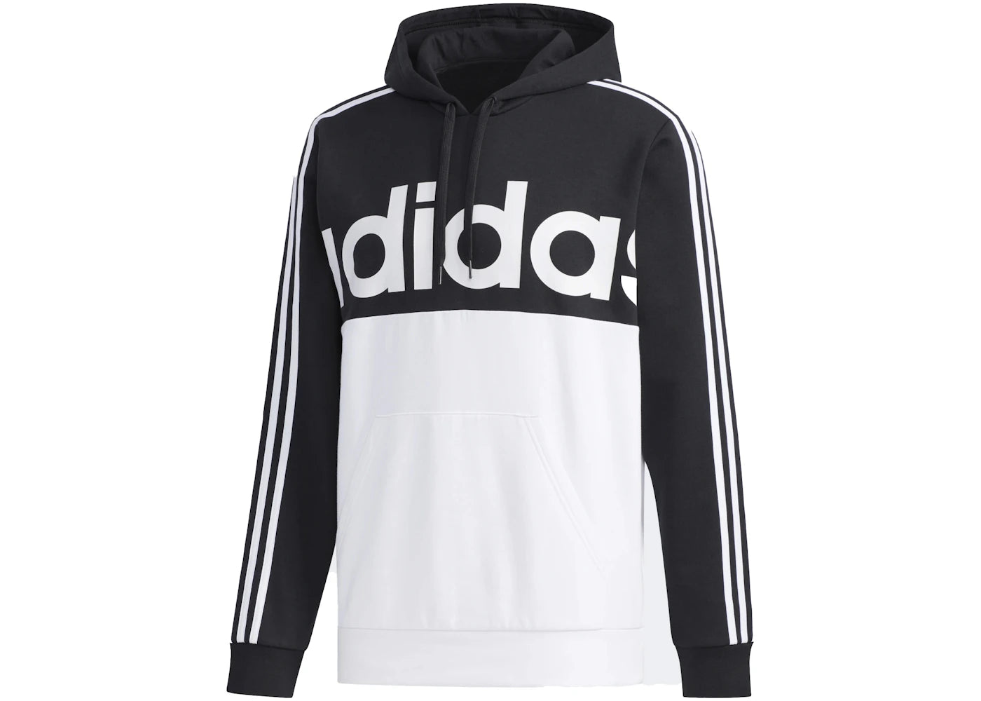 adidas Essentials Colorblock Pullover Hoodie White/Black