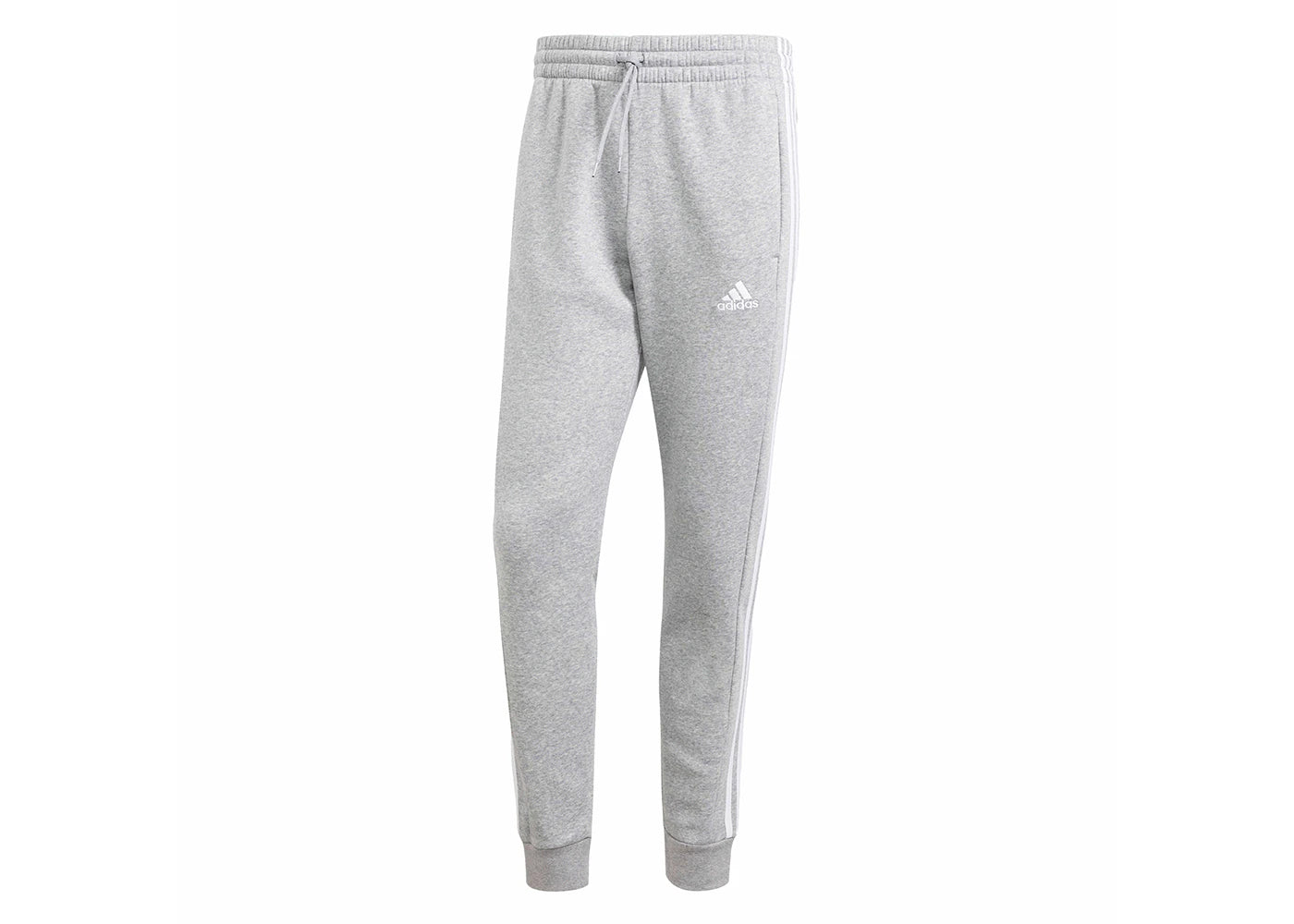 adidas Essentials Fleece 3-Stripes Tapered Cuff Pants Medium Grey Heather