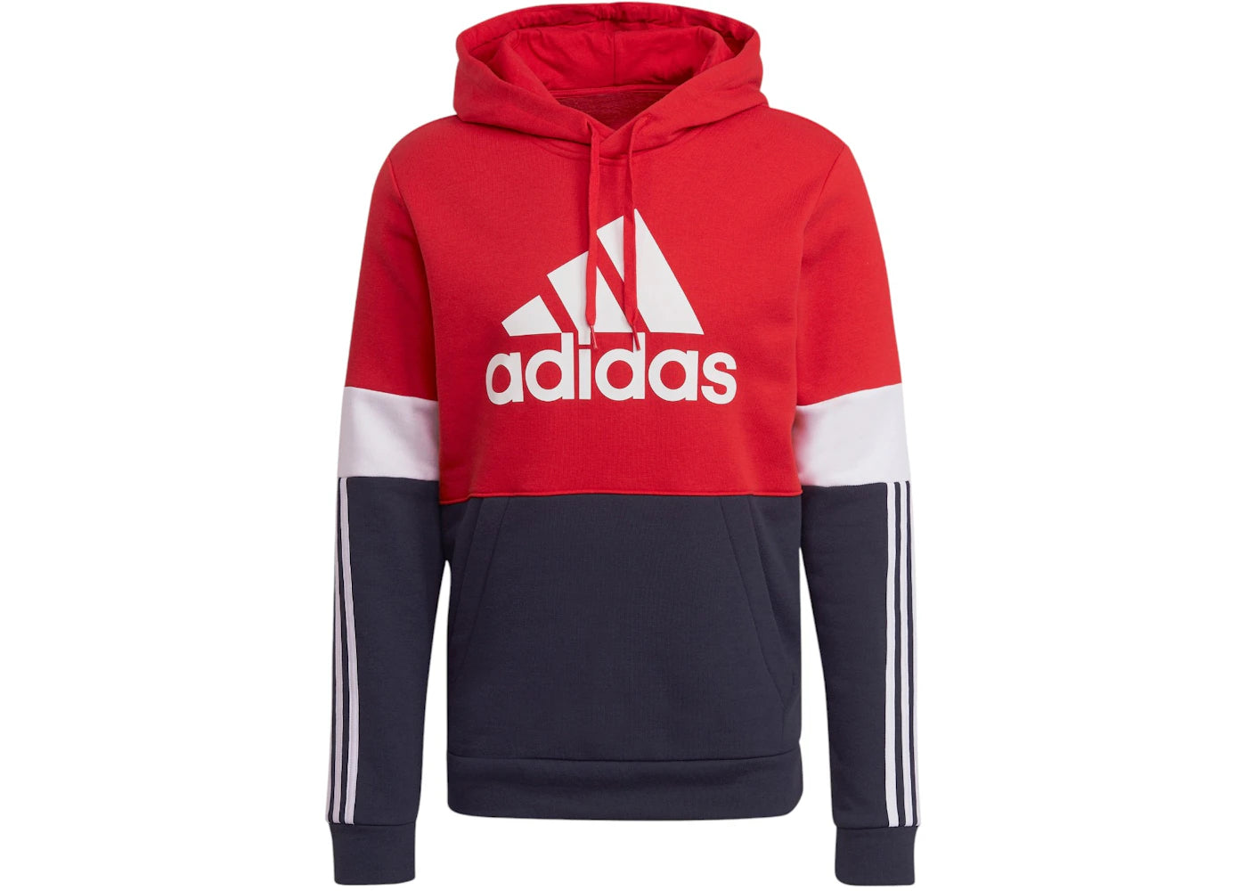 adidas Essentials Fleece Colorblock Sweatshirt Scarlet/White/Legend Ink
