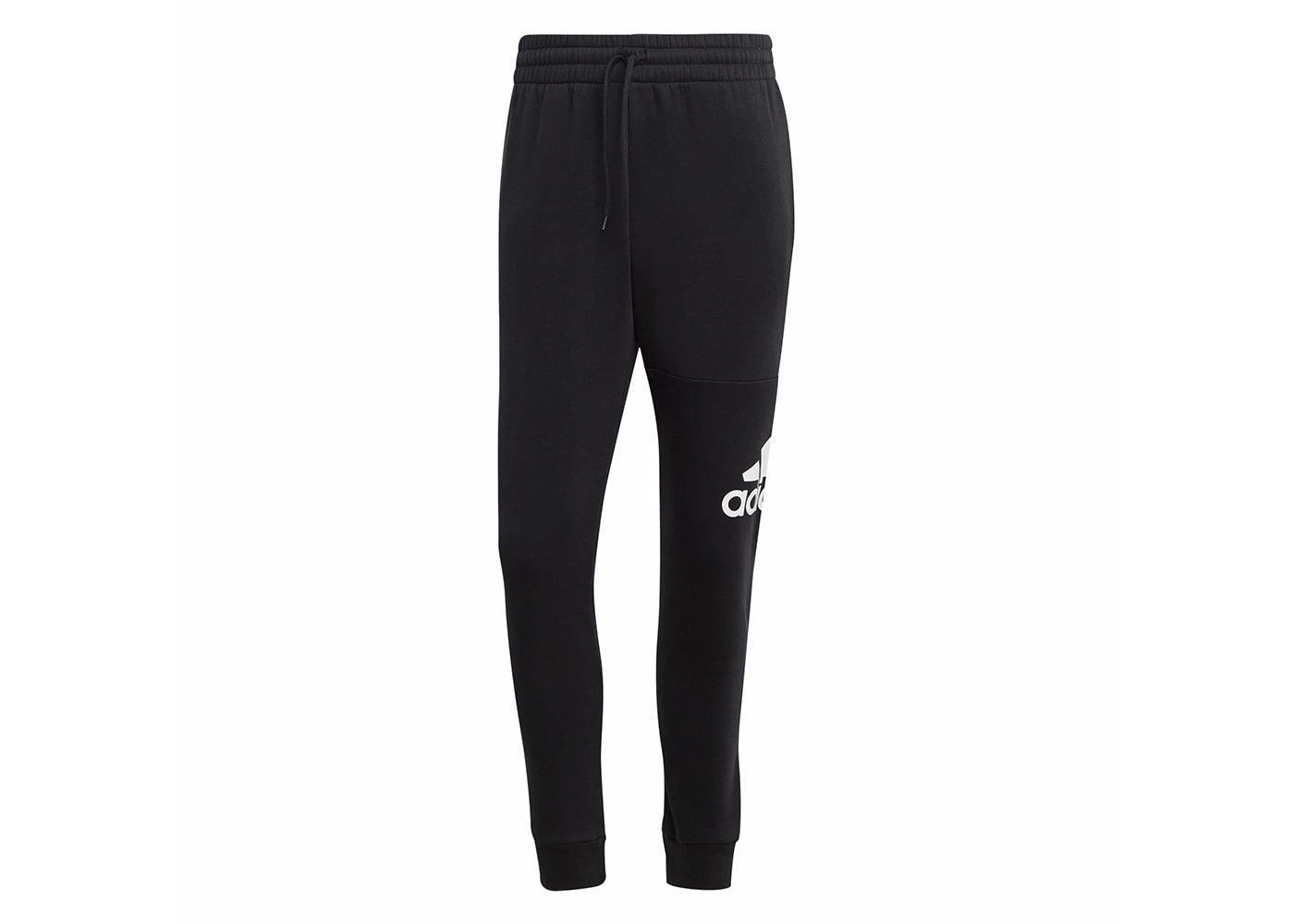 adidas Essentials Fleece Tapered Cuff Big Logo Pants Black