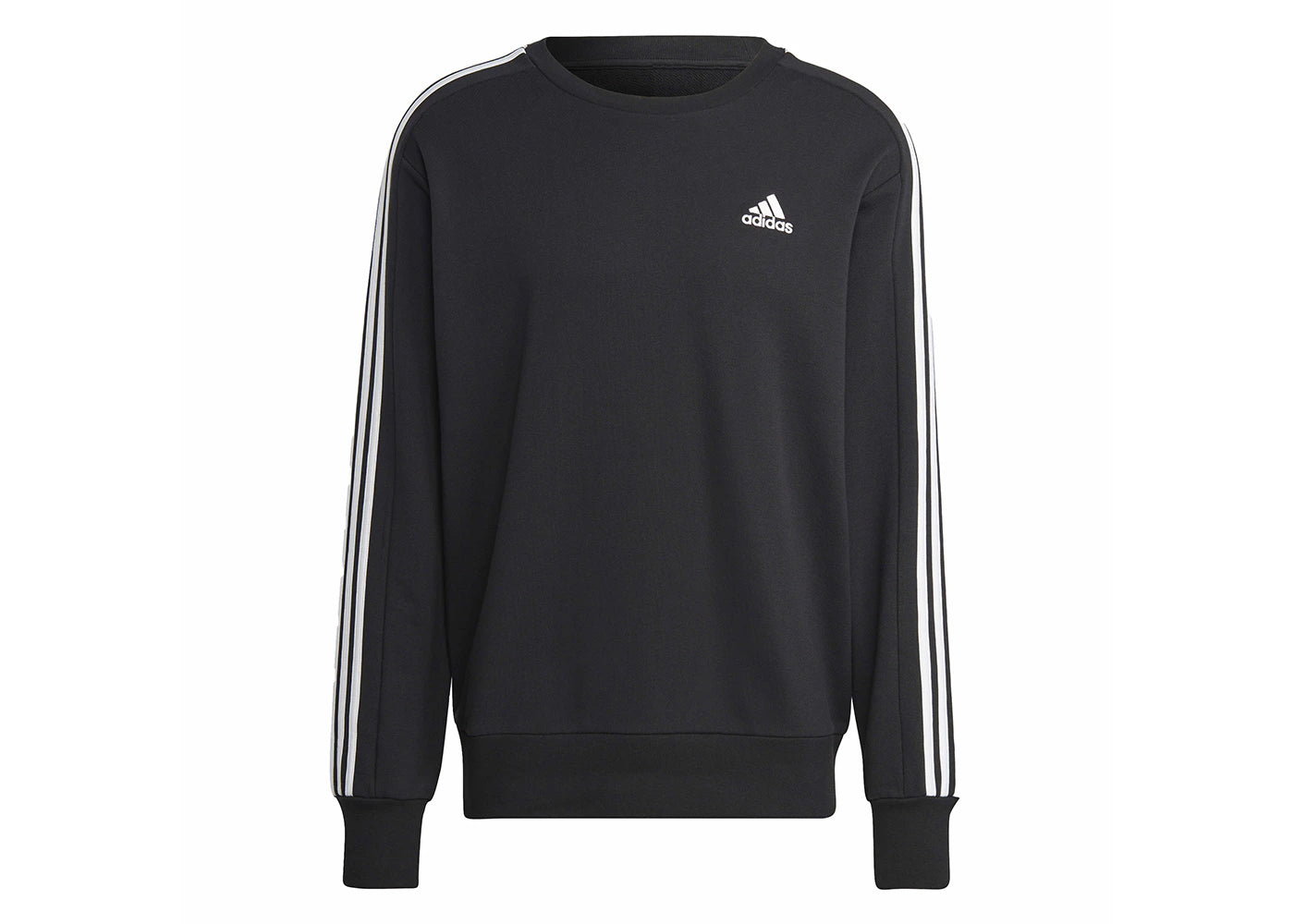 adidas Essentials French Terry 3-Stripes Sweatshirt Black