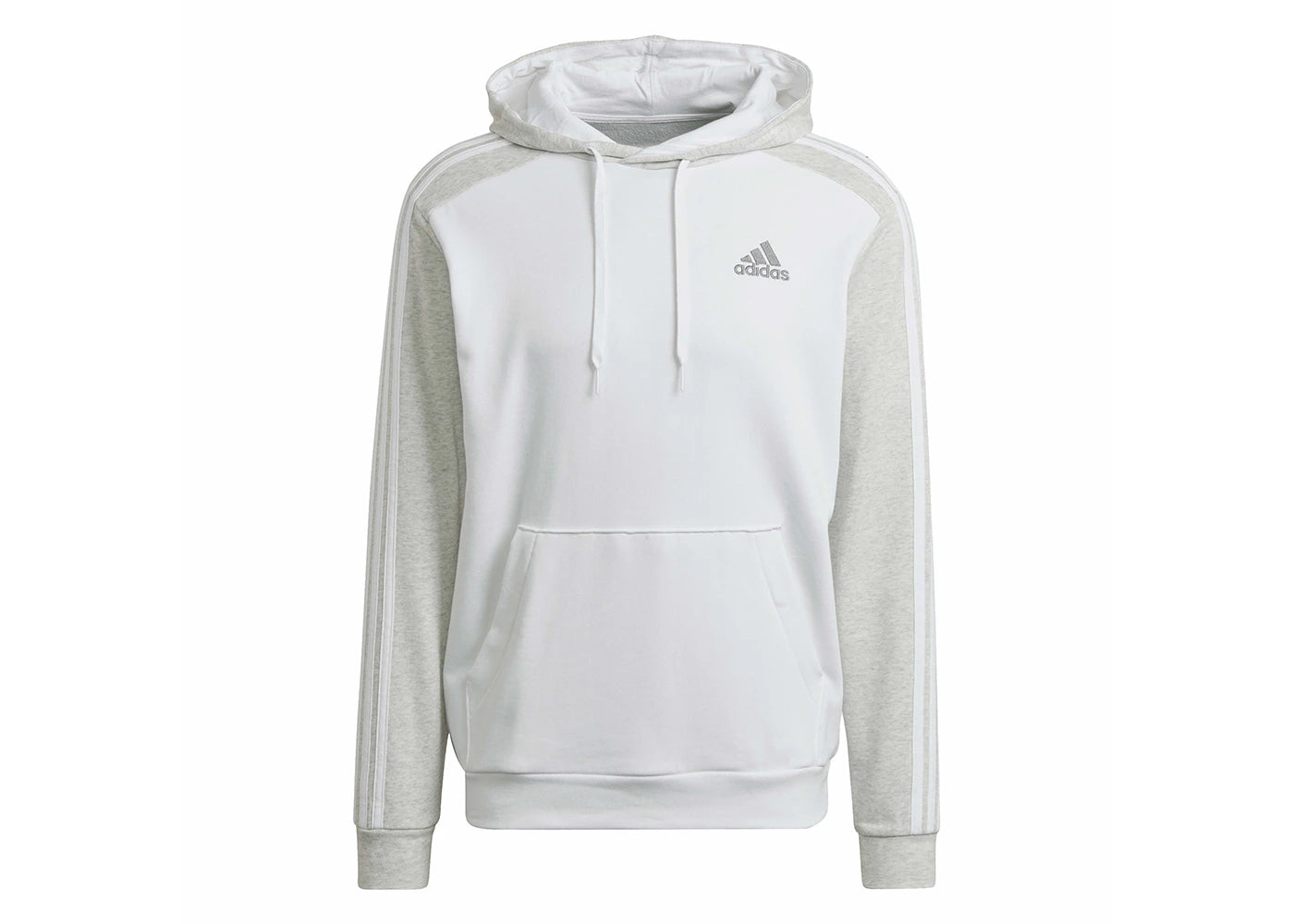 adidas Essentials Melange French Terry Hoodie White/Grey Two Mel