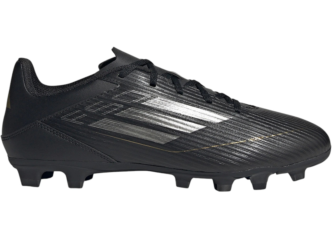 adidas F50 Club FG Core Black Iron Metallic Gold Metallic