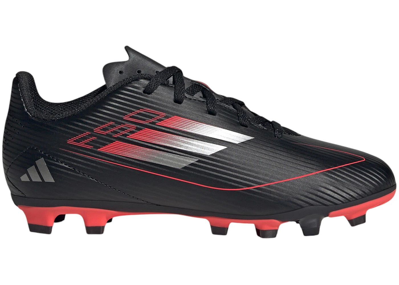 adidas F50 Club FG/MG Core Black Iron Metallic Lucid Red (Kids)
