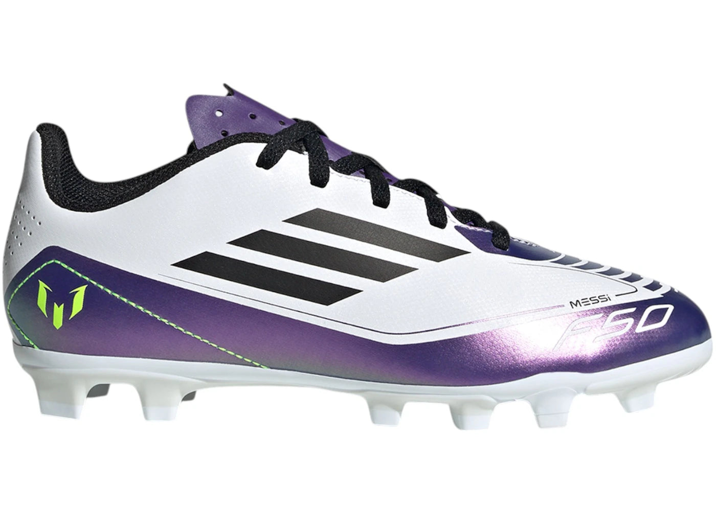 adidas F50 Club Multi-Ground Messi Cloud White Core Black Purple (GS)