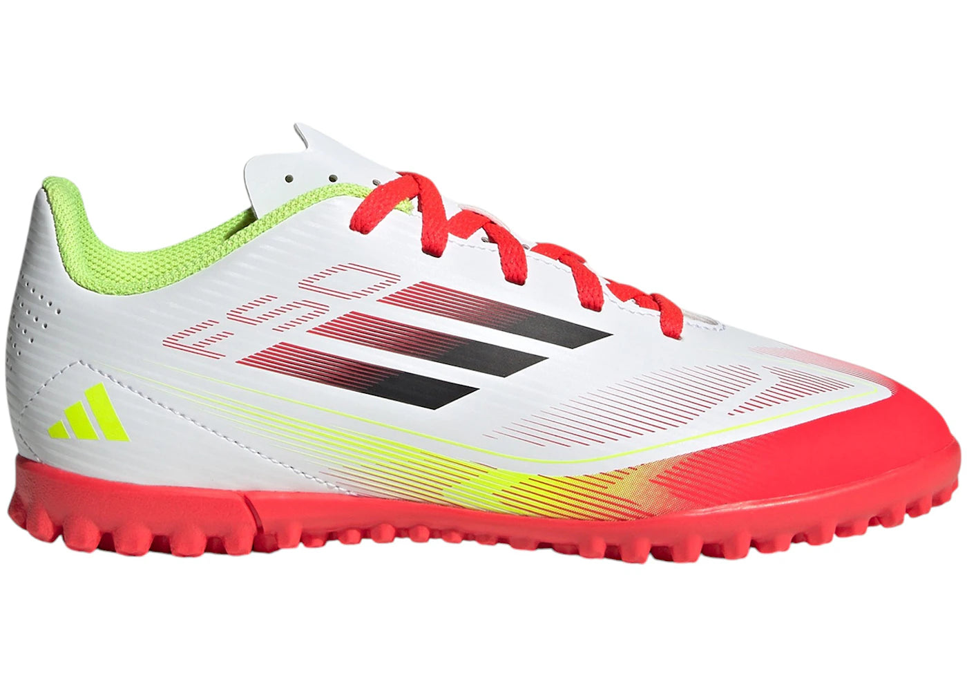 adidas F50 Club Turf Cloud White Core Black Solar Yellow (Kids)