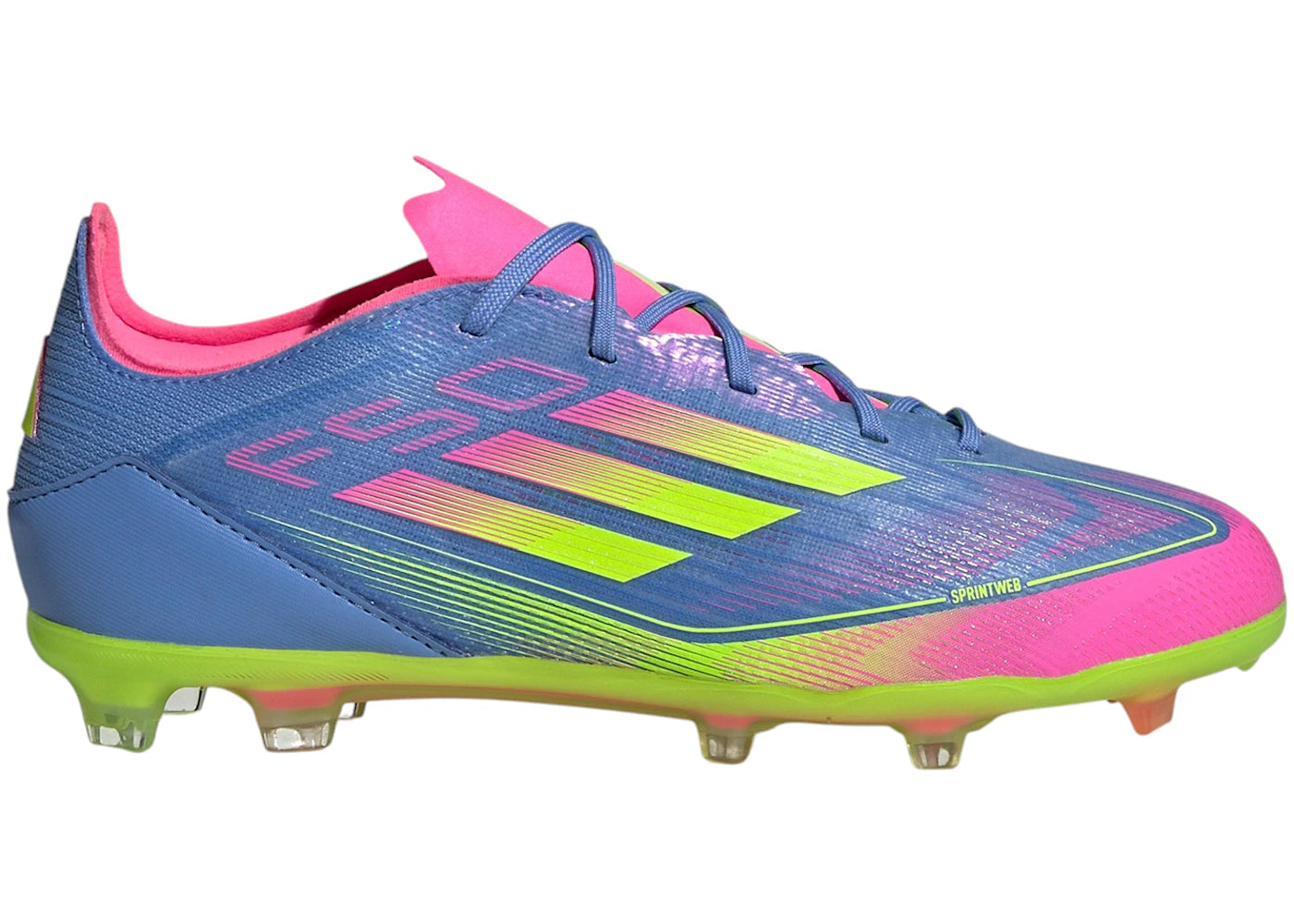 adidas F50 Elite FG Blue Fusion Lucid Lemon Lucid Pink (Kids)