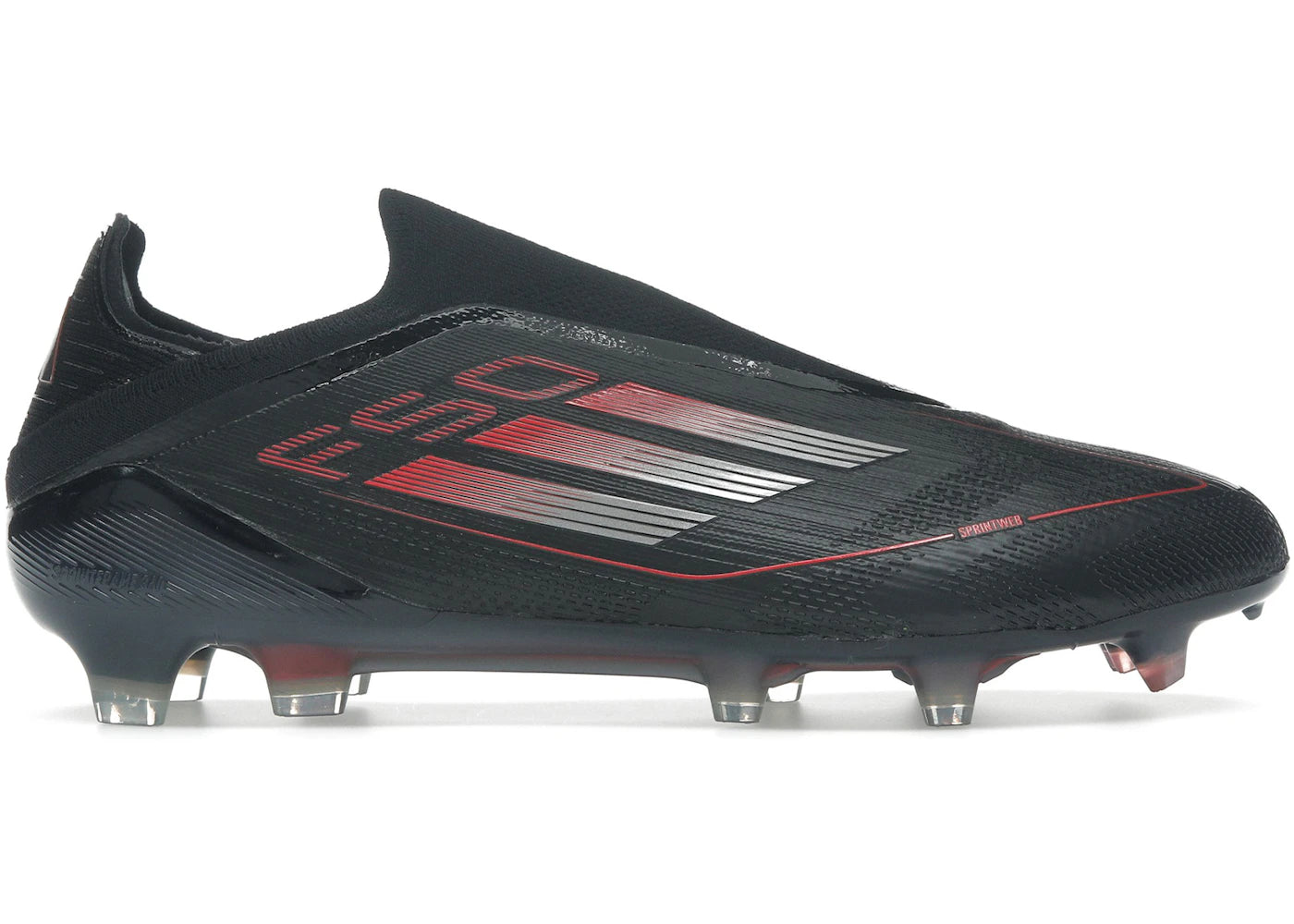 adidas F50 Elite Laceless FG Core Black Iron Metallic Lucid Red