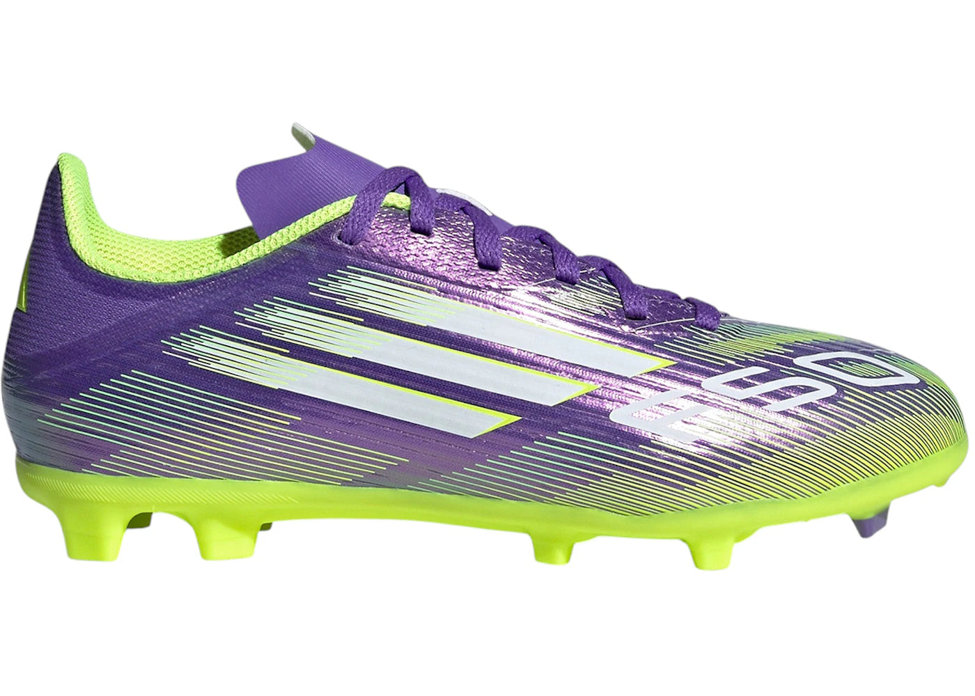 adidas F50 League FG/MG Purple Rush Cloud White Lucid Lemon (GS)