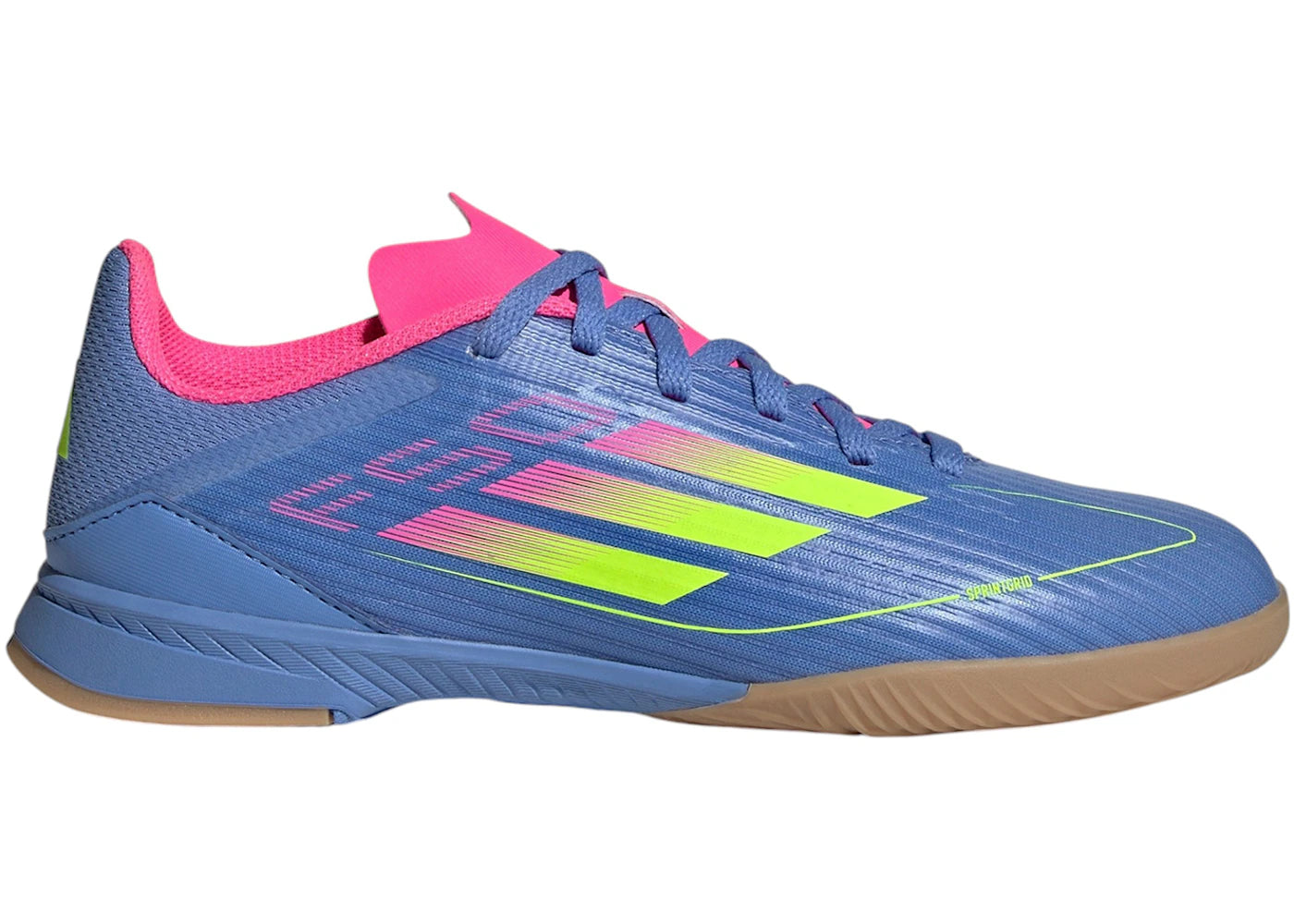 adidas F50 League Indoor Blue Fusion Lucid Lemon Lucid Pink (Kids)