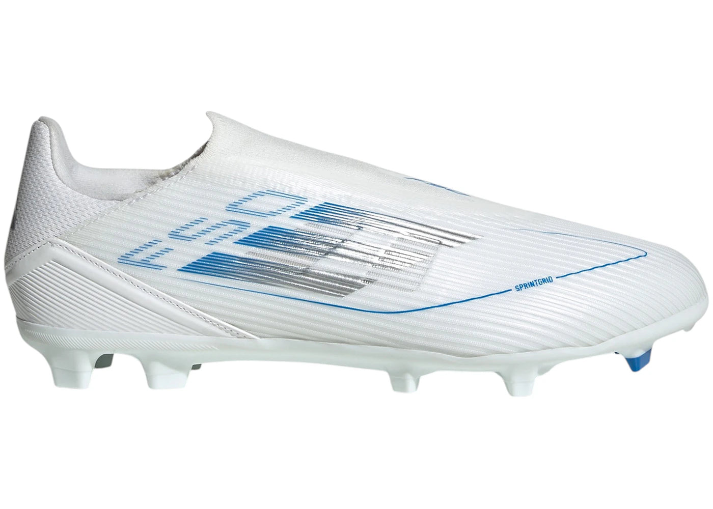 adidas F50 League Laceless FG/MG Cloud White Silver Metallic