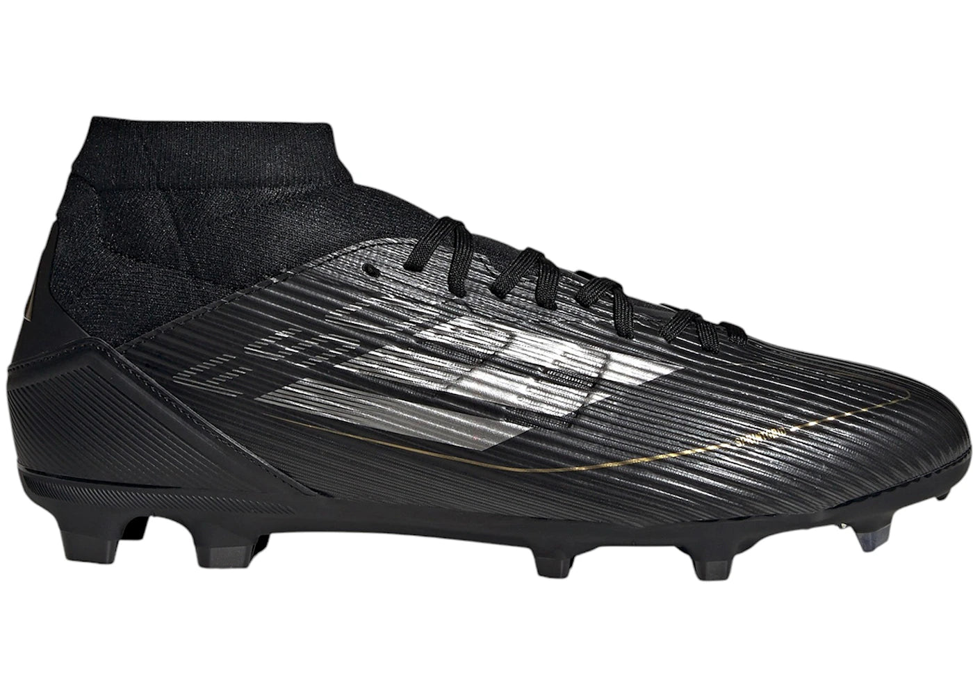 adidas F50 League Mid-Cut FG/MG Black Iron Metallic