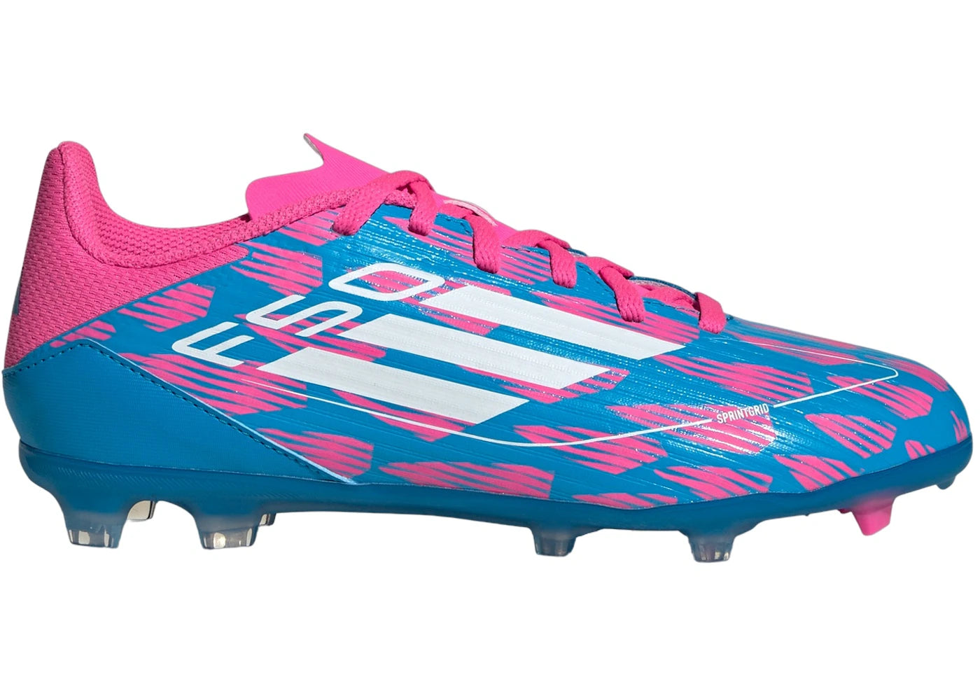 adidas F50 League Multi-Ground Solar Blue Cloud White Solar Pink (GS)