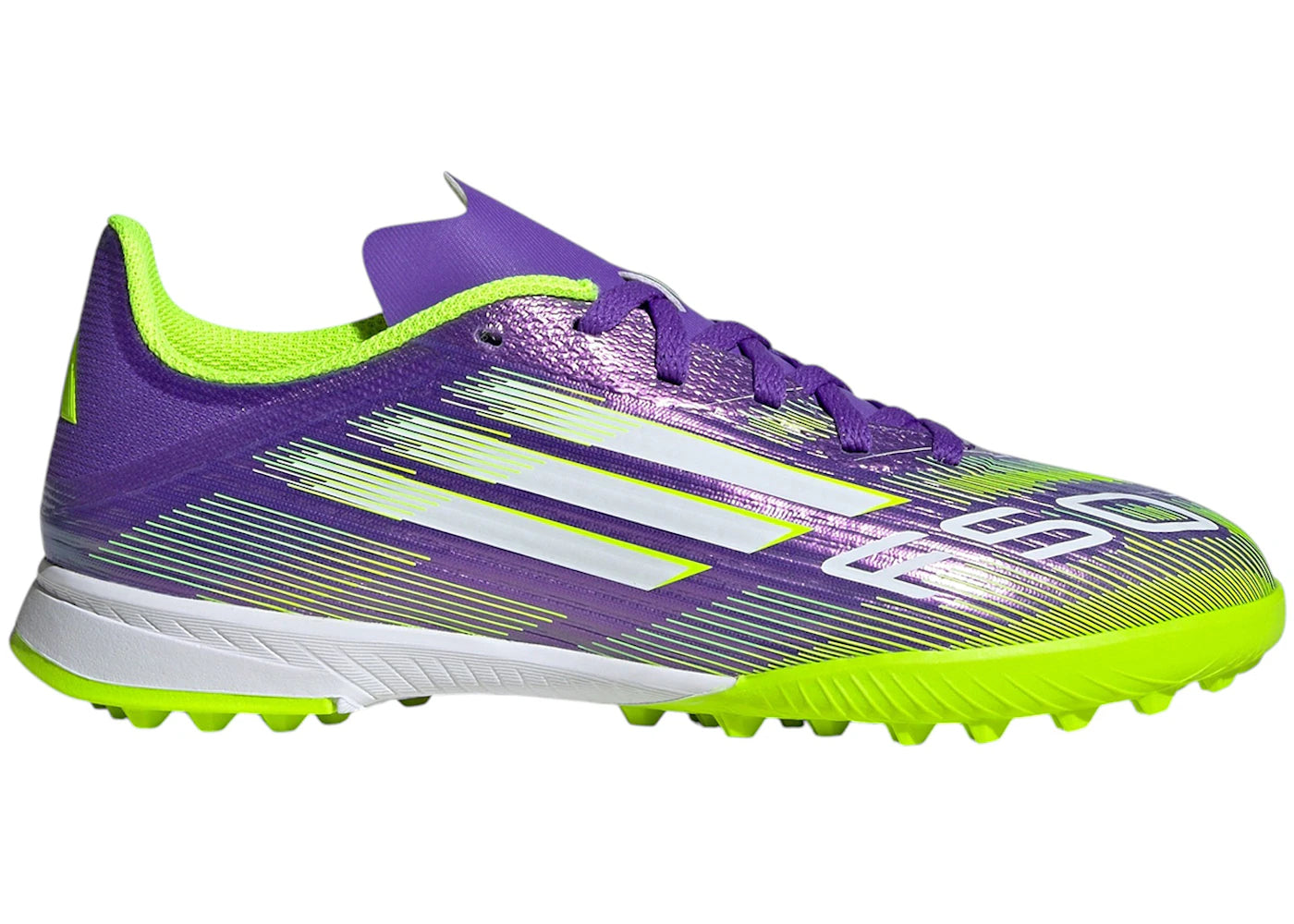 adidas F50 League TF Purple Rush Cloud White Lucid Lemon (GS)