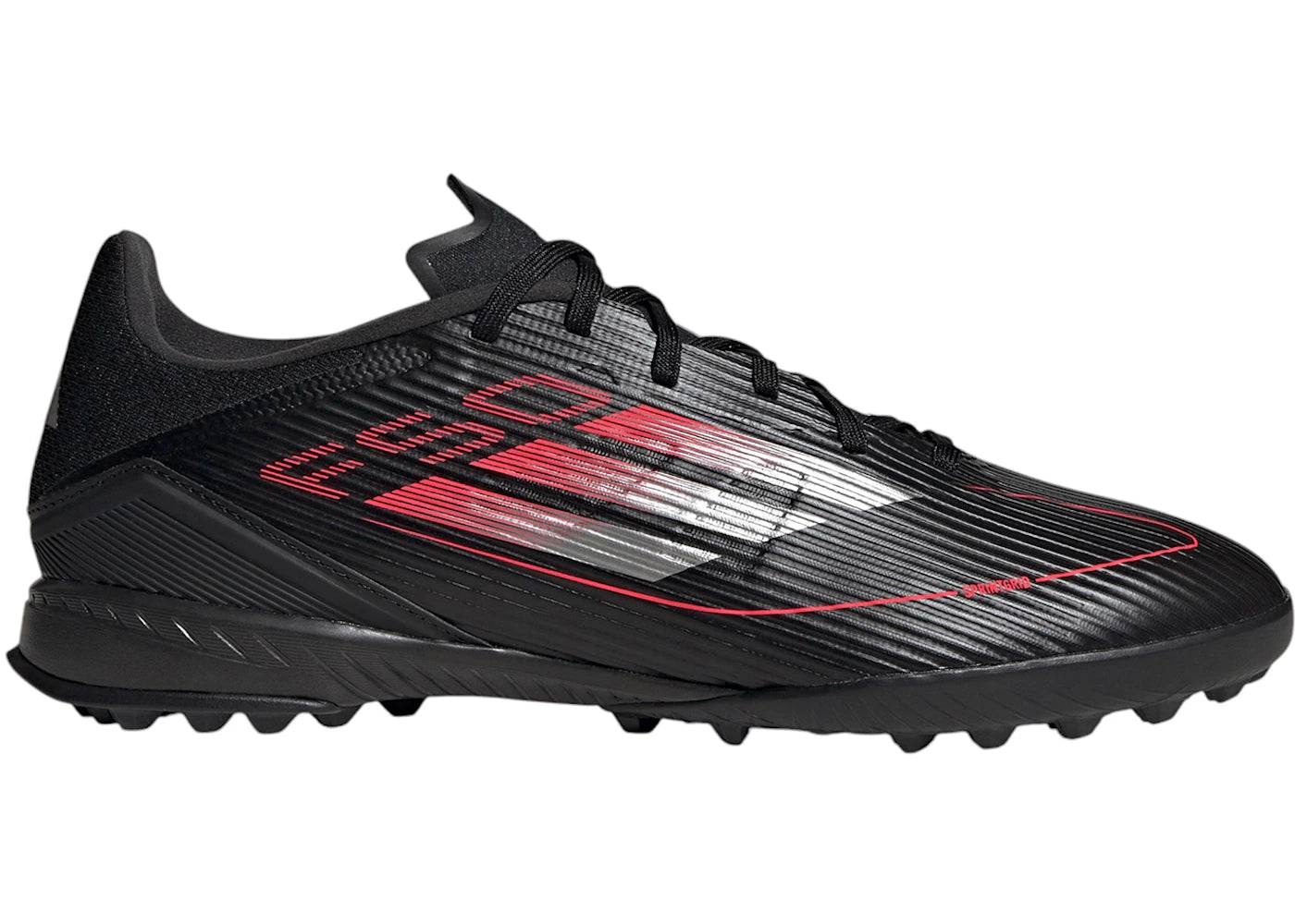 adidas F50 League Turf Core Black Iron Metallic Lucid Red