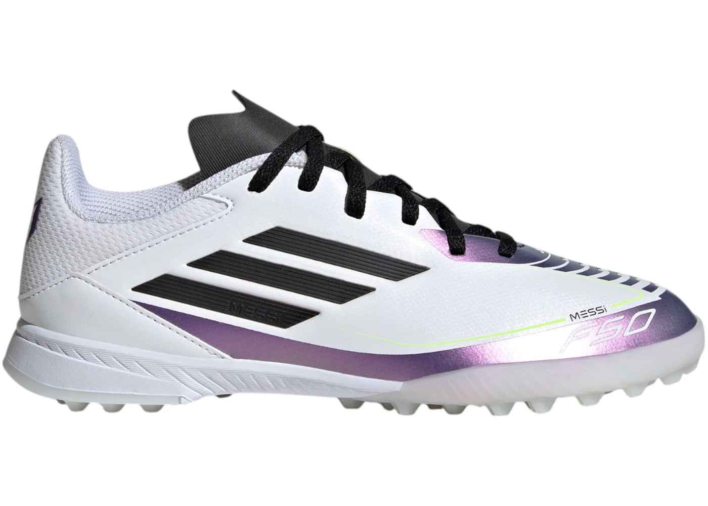 adidas F50 League Turf Messi Cloud White Core Black Purple (GS)