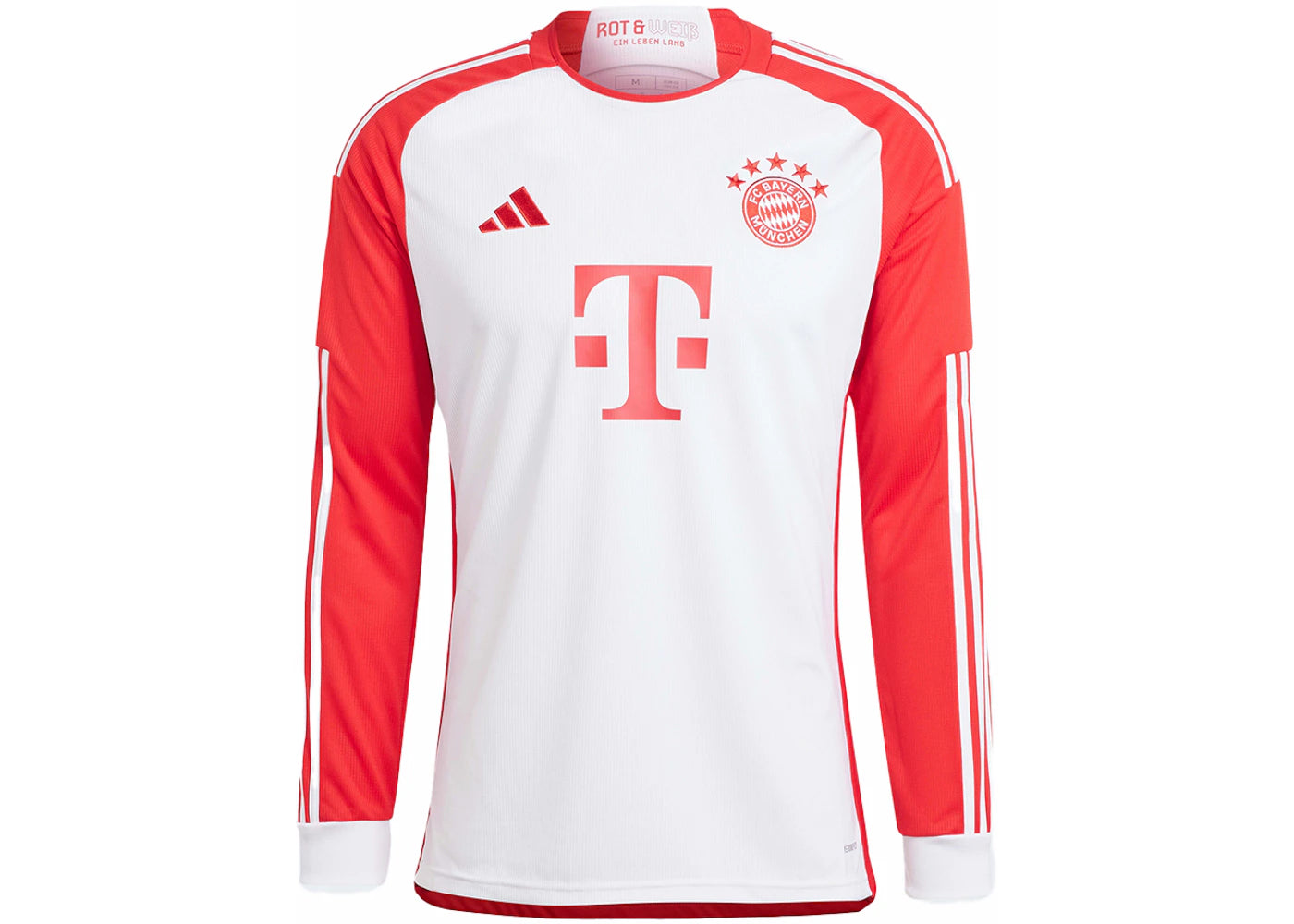 adidas FC Bayern 23/24 Long Sleeve Home Jersey White/Red