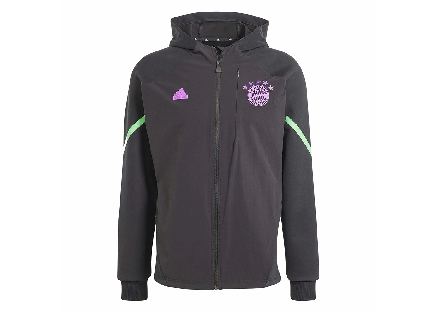 adidas FC Bayern Designed For Gameday Full-Zip Hoodie Black/Shock Purple