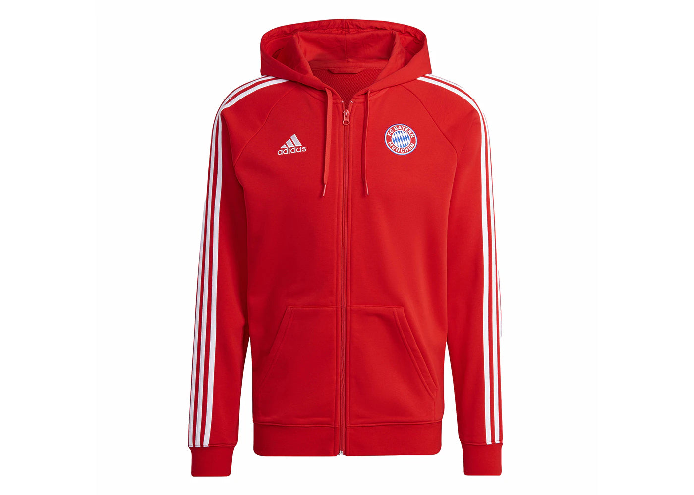 adidas FC Bayern Dna Full-Zip Hoodie Red