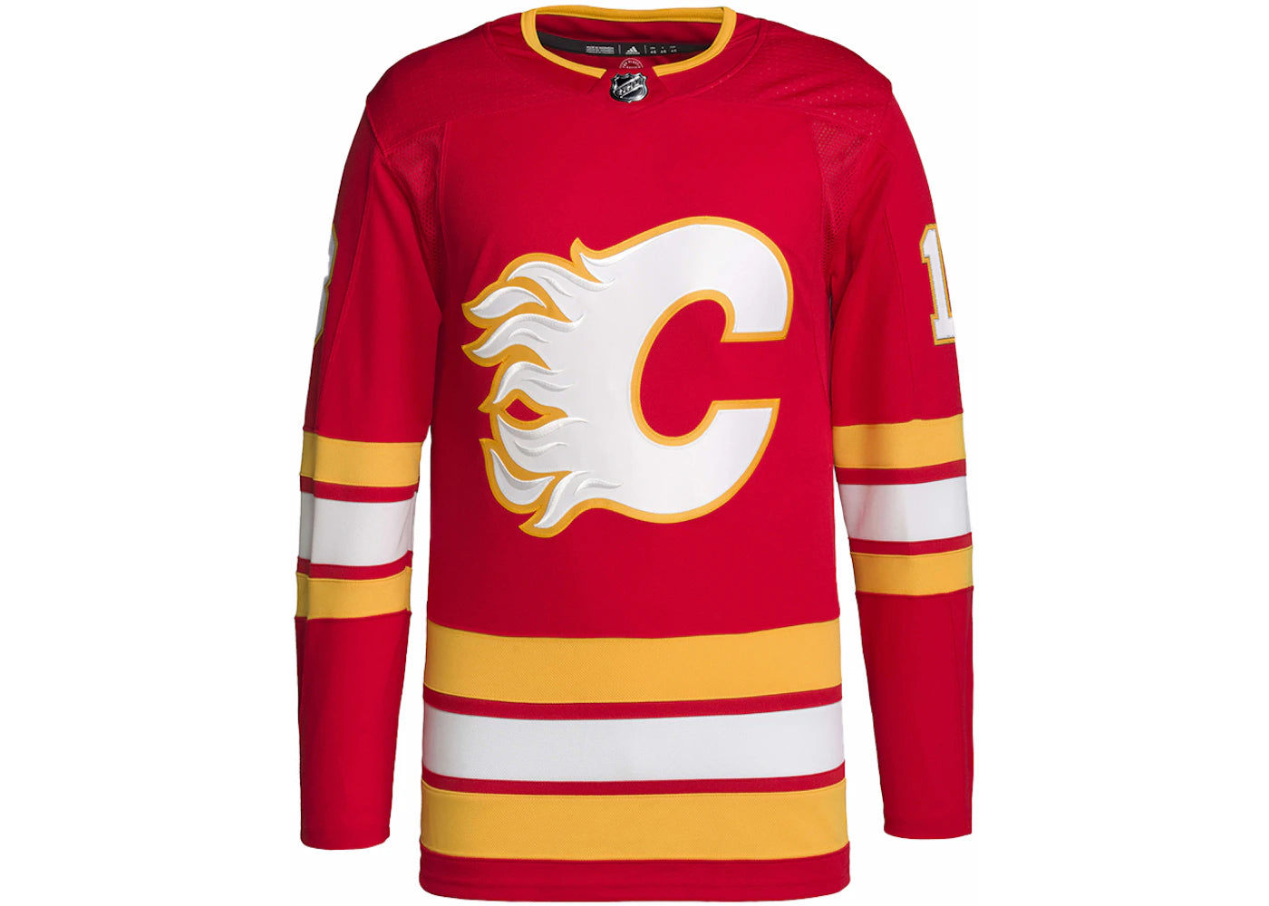 adidas Flames Gaudreau Home Authentic Jersey Red