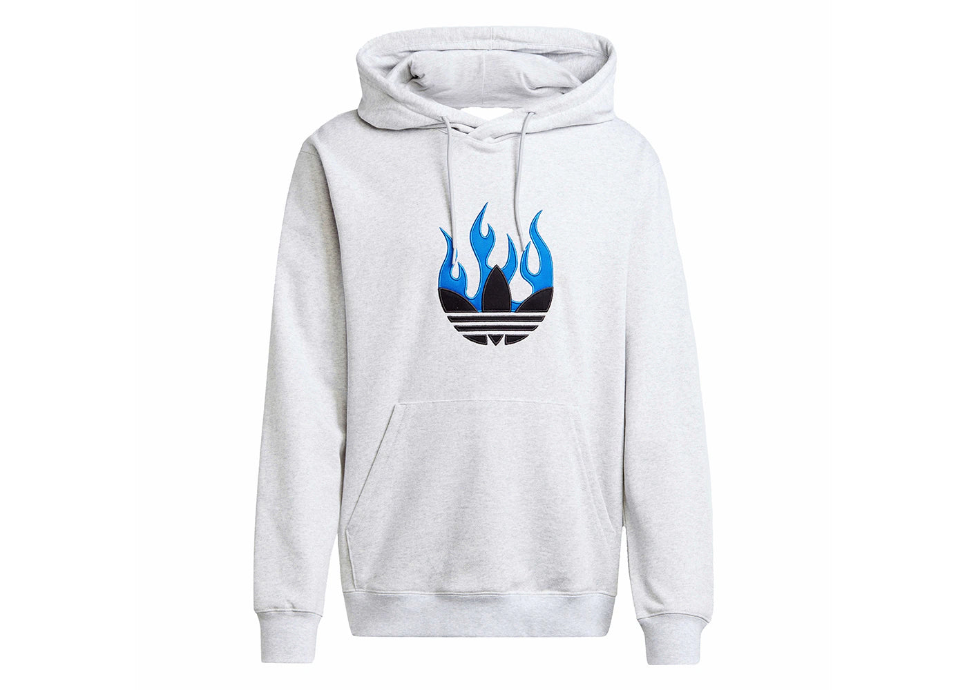 adidas Flames Logo Hoodie Light Grey Heather