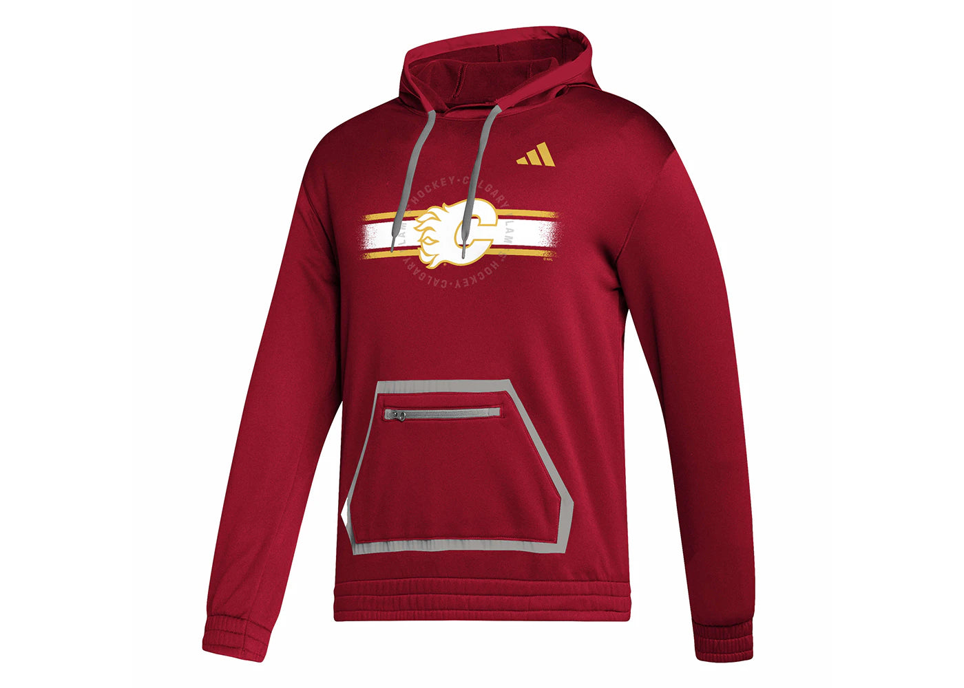 adidas Flames Team Issue Pullover Hoodie Team Power Red/Mgh Solid Grey/Multi