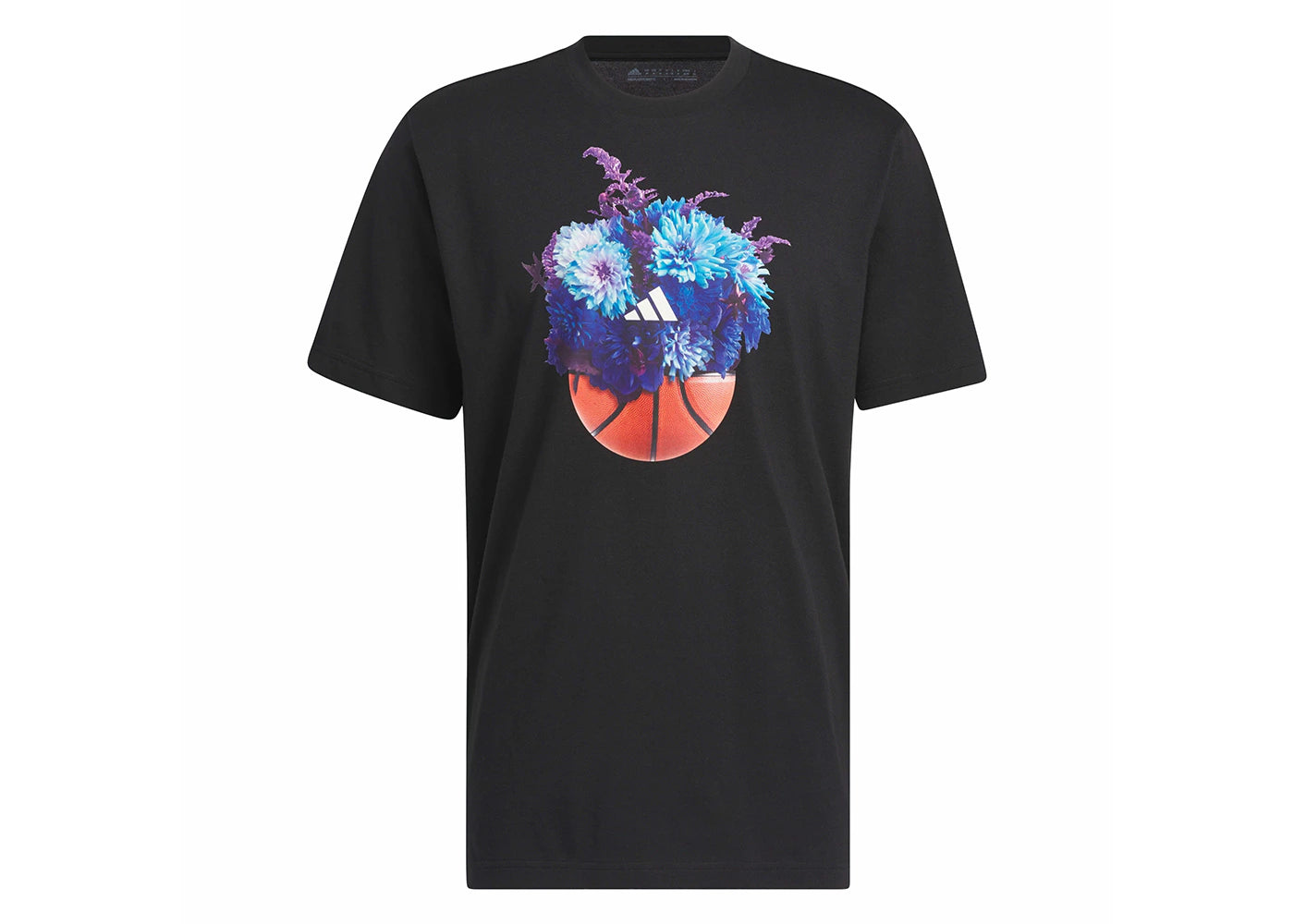 adidas Floral Hoops Graphic Tee Black