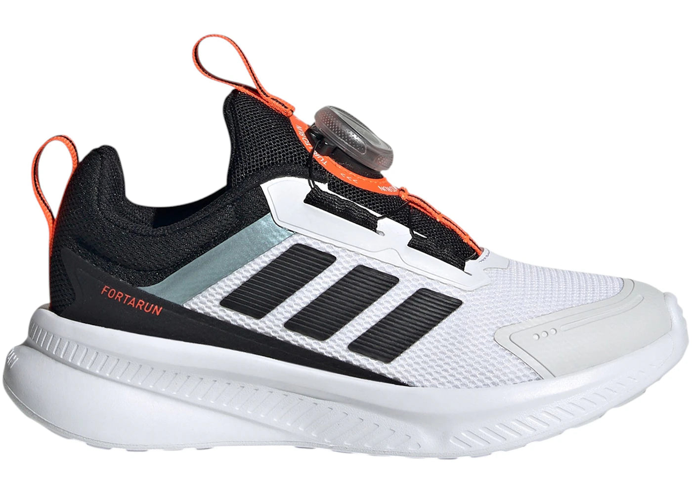 adidas Fortarun 4.0 White Black Impact Orange (PS)