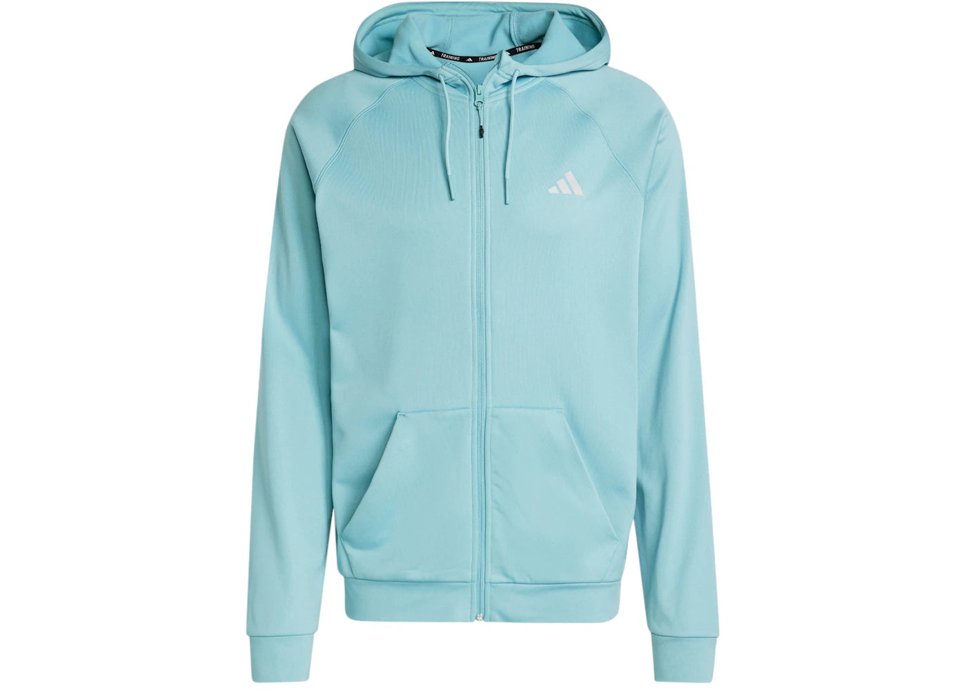adidas Game And Go Big Logo 3-Stripes Full-Zip Hoodie Mint Ton