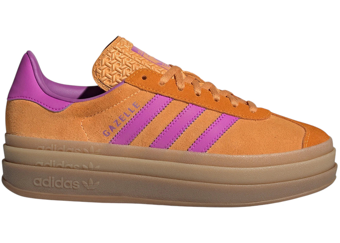 adidas Gazelle Bold Flash Orange Purple Burst Crew Orange (Women's)