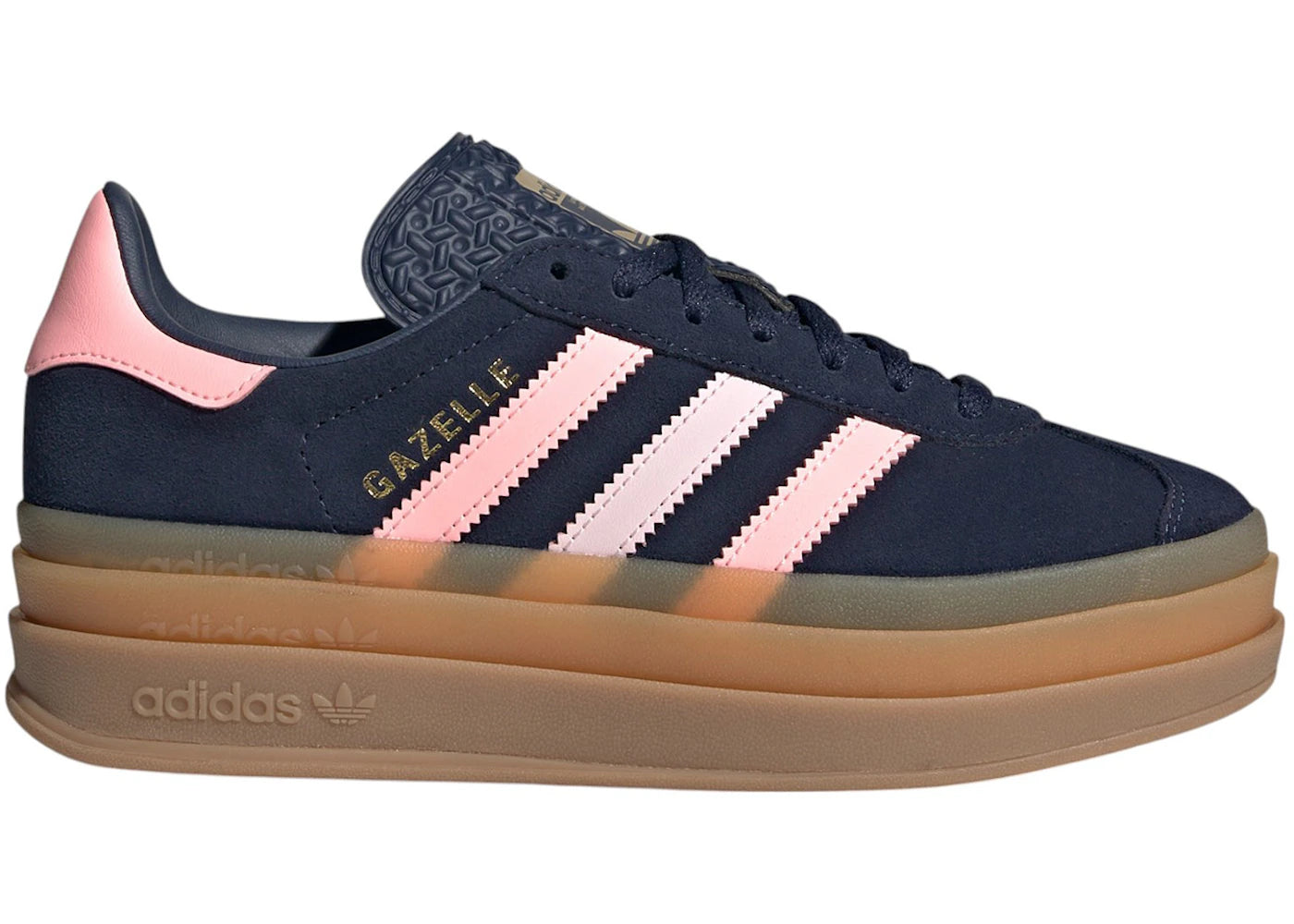 adidas Gazelle Bold Night Indigo Glow Pink Gold Metallic (GS)
