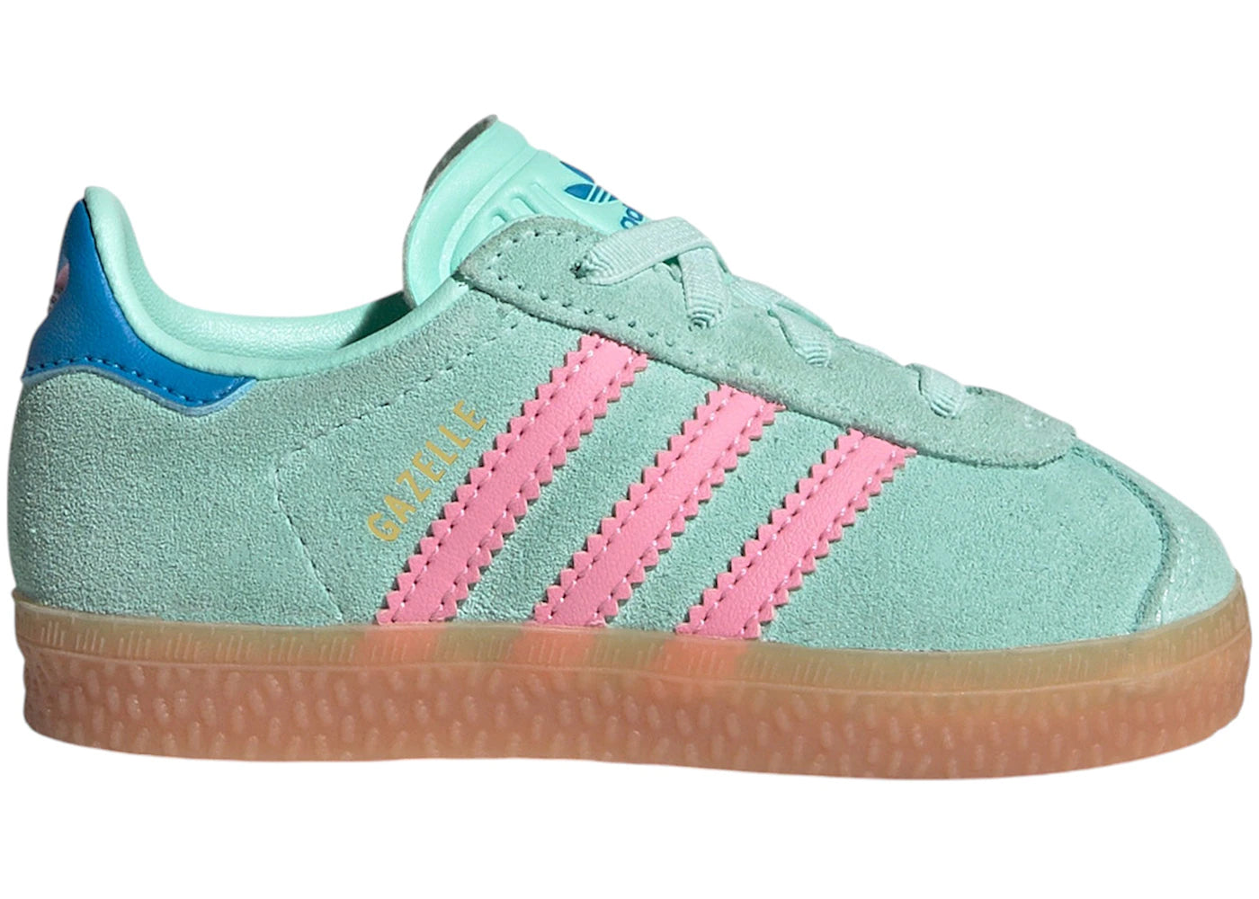 adidas Gazelle Comfort Closure Clear Mint Bliss Pink Bright Blue (TD)