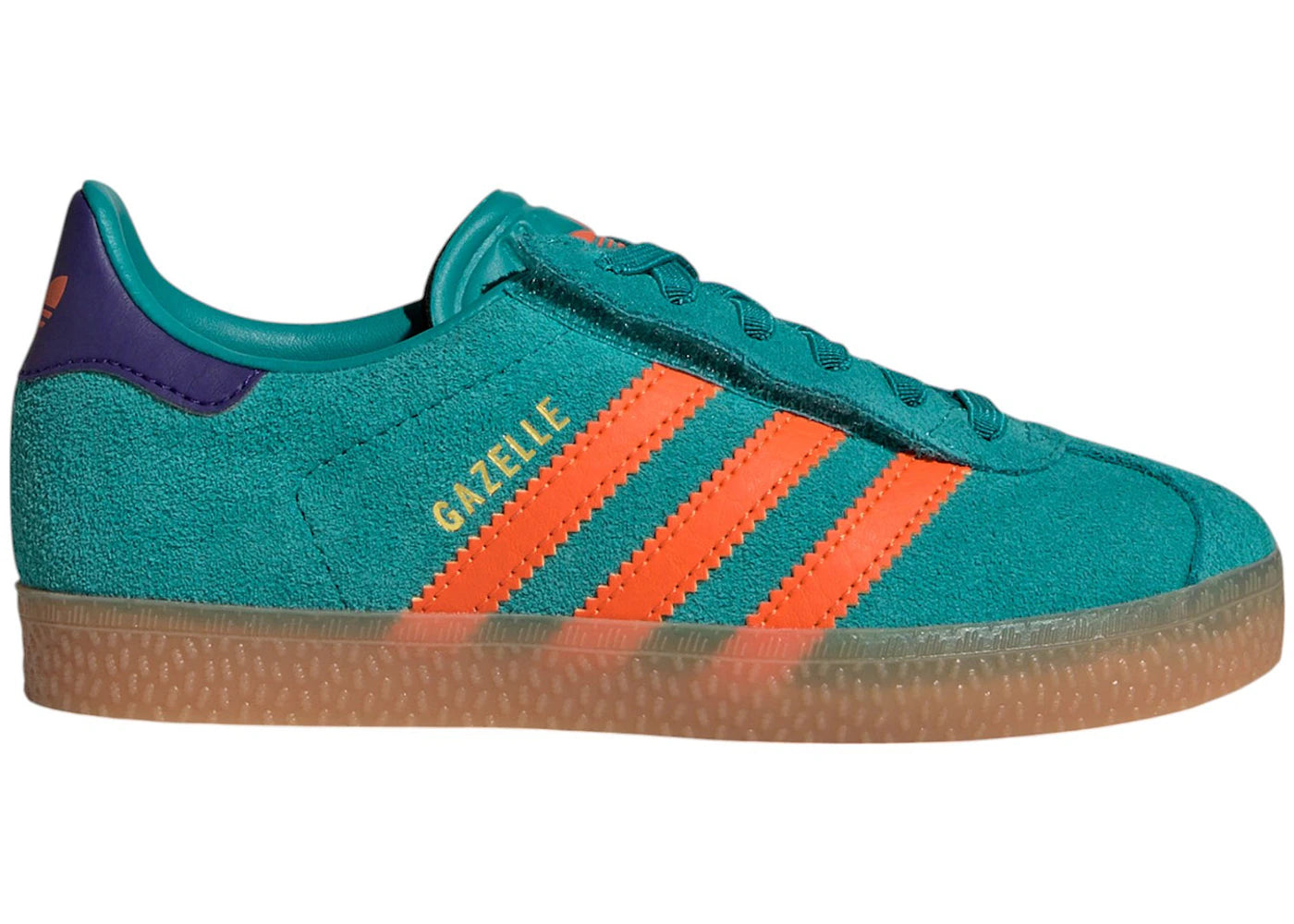 adidas Gazelle Comfort Closure Pure Teal Impact Orange Collegiate Purple (PS)