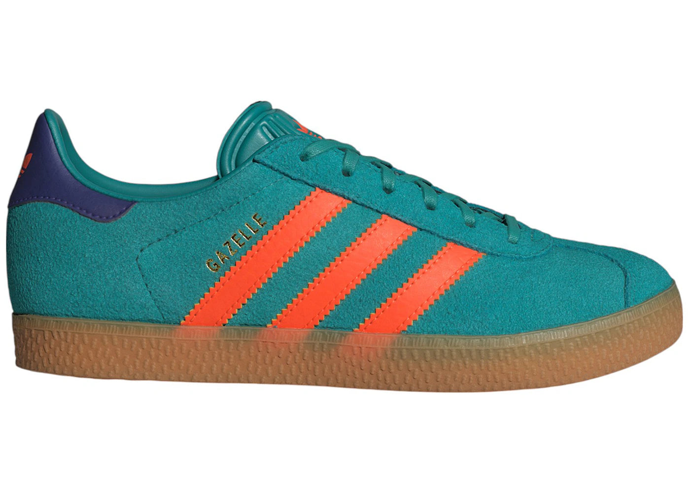 adidas Gazelle Pure Teal Impact Orange Collegiate Purple (GS)